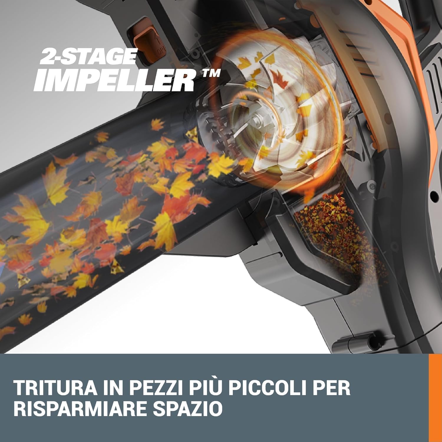 Thumbnail 5 de WORX WG583E.9 soffiatore/aspiratore brushless 40 V 2-in-1 con sacco da raccolta (solo utensile)
