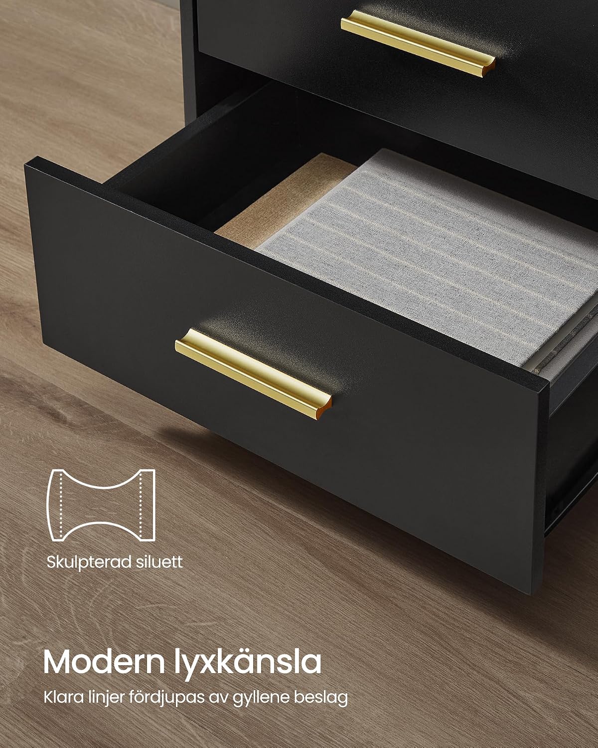 Thumbnail 6 de VASAGLE LET829BC01 Custos sängbord, 2-pack med LED och uttag, bläcksvart