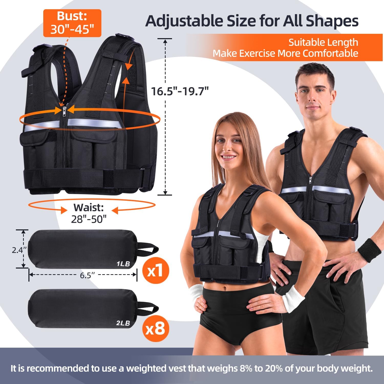 Thumbnail 3 de Sportneer Adjustable Weight Vest 0.9–8kg