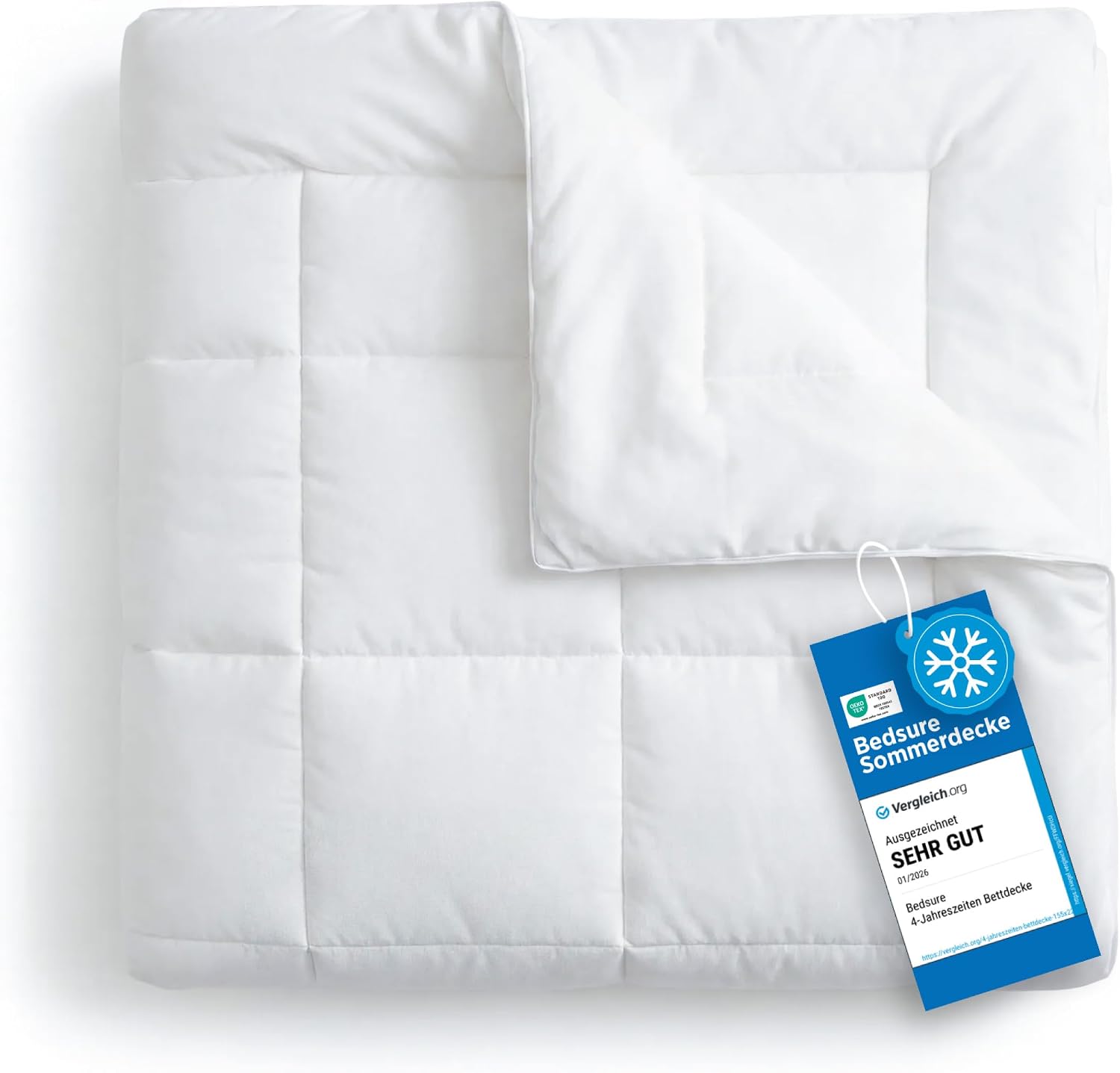 Detalle de BEDSURE Sommerdecke 135x200 – Leichte Microfaser-Decke für warme Nächte, OEKO-TEX geprüft