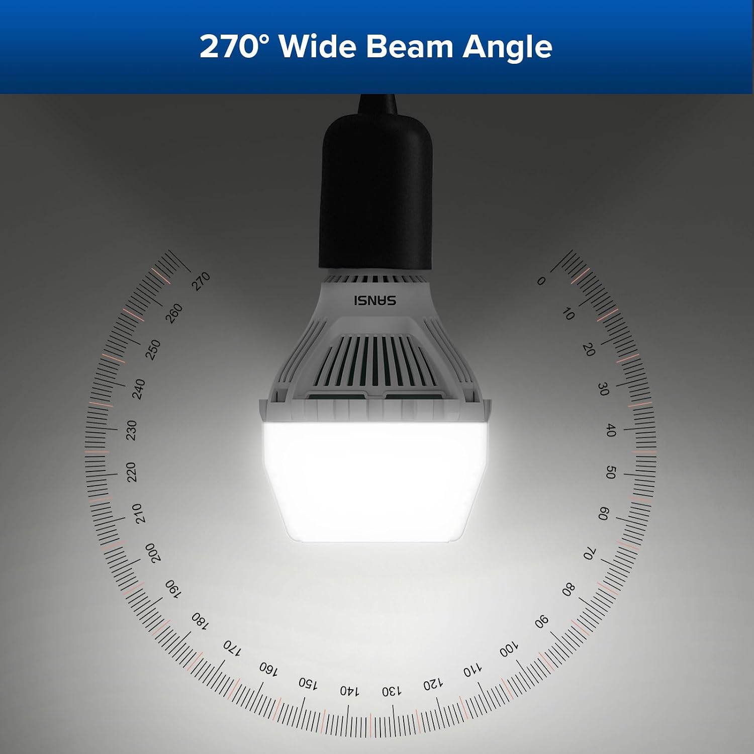Detalle 2 de SANSI 17W dimbare E27-ledlamp A19, 2.500 lumen, 5000K en 270°