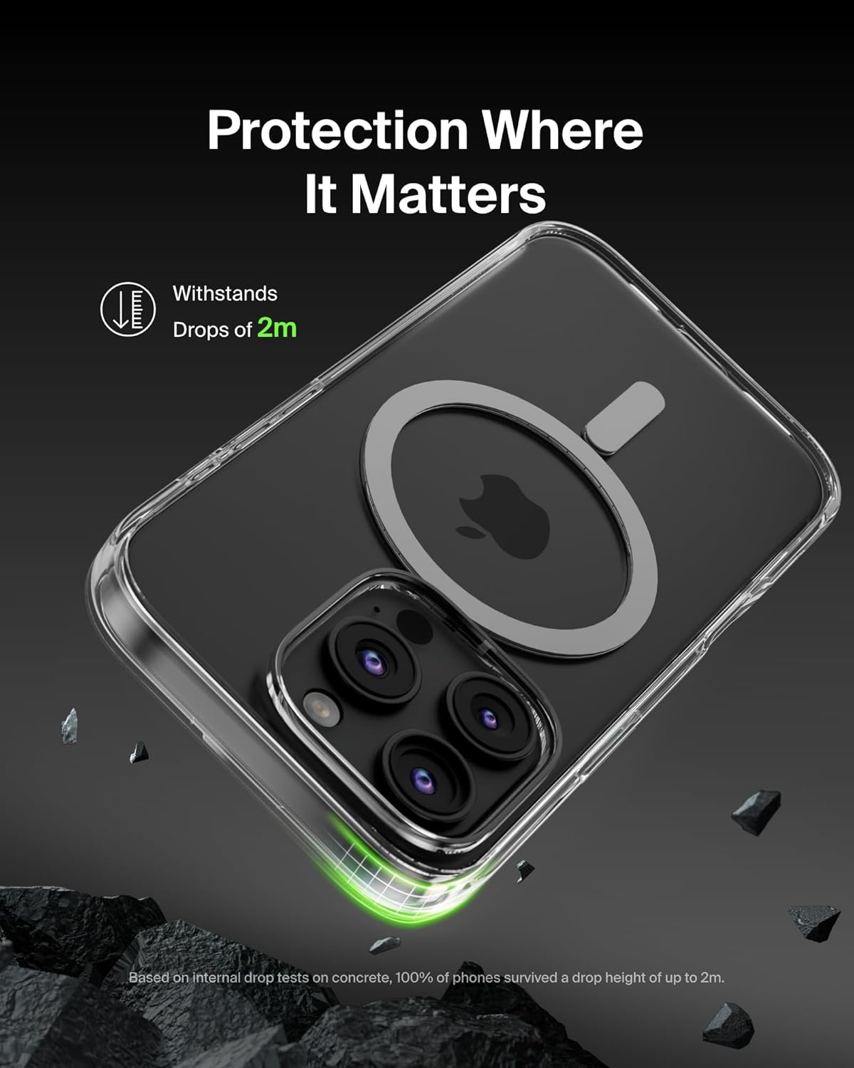 Thumbnail 2 de Belkin SheerForce iPhone 16 Pro Case (MagSafe compatible) – clear, slim, shockproof