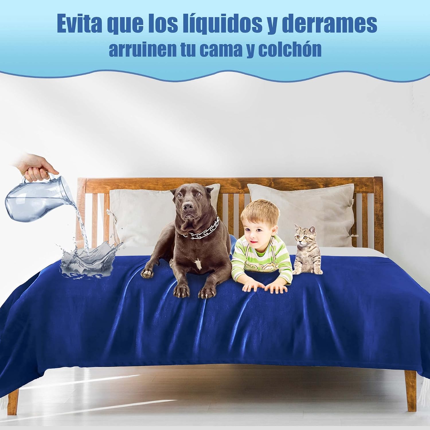 Thumbnail 6 de Bedding Aid Waterproof Reversible Blanket 203x229cm