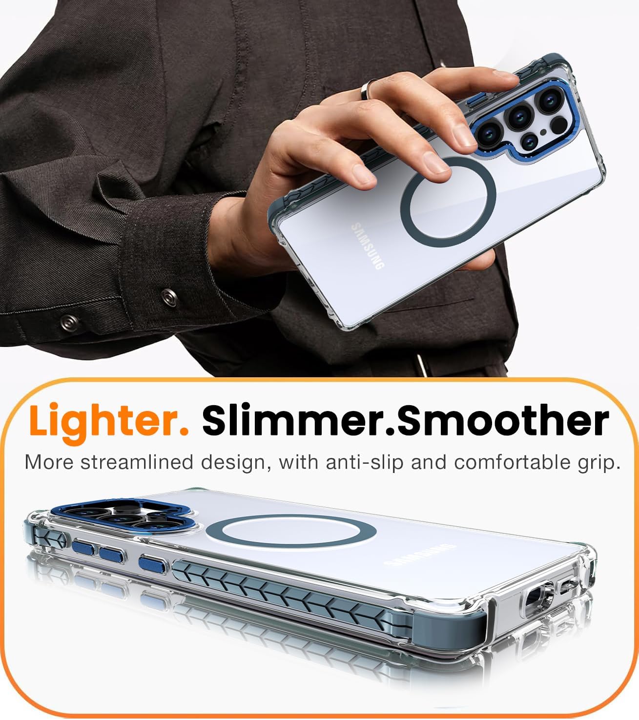 Thumbnail 6 de DEERLAMN Strong Magnetic Case for Galaxy S25 Ultra 6.9-Inch