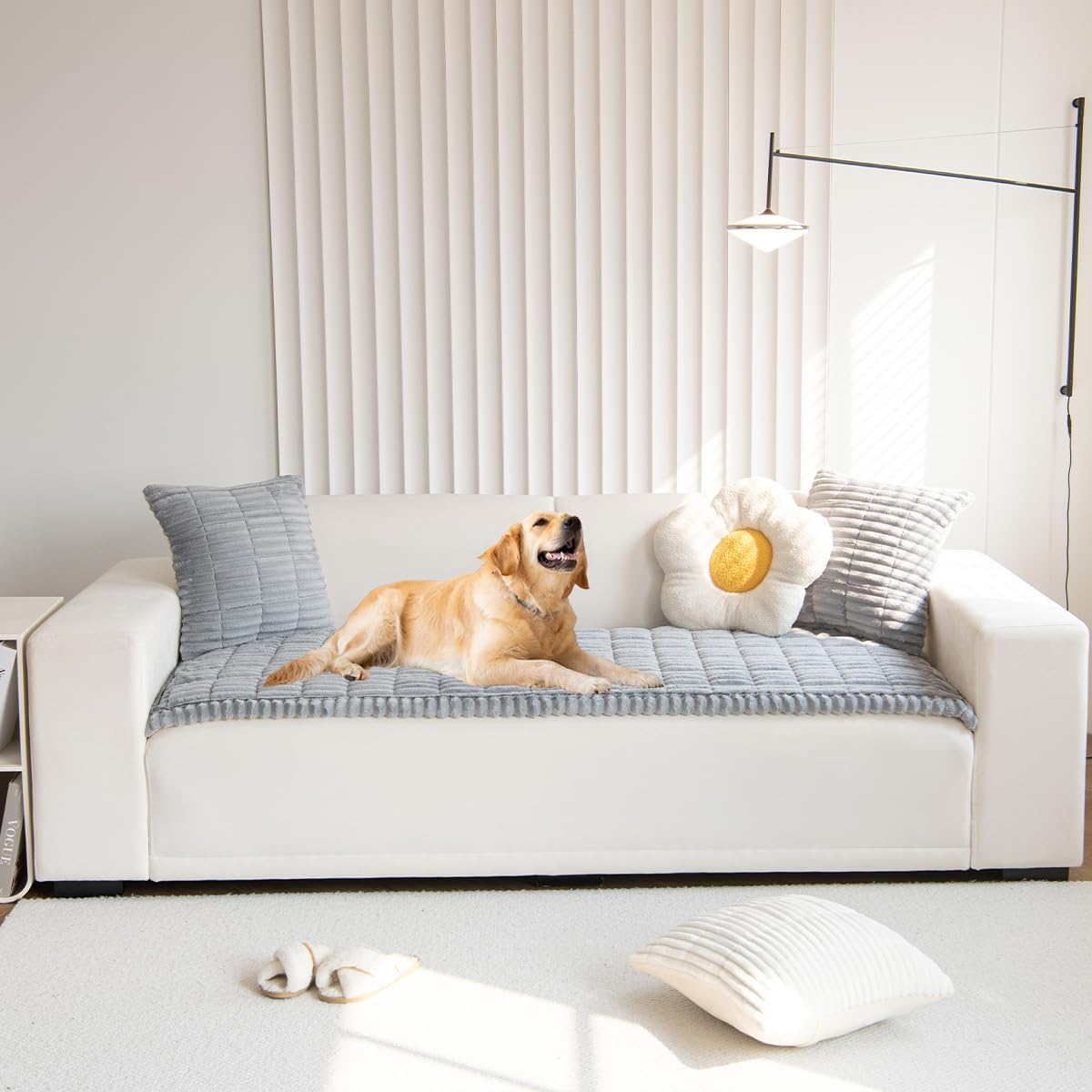 Thumbnail 1 de Gumfolk Pet Couch Covers: Durable, Washable Sofa Slipcover for Pets (Grey, 27in x 71in)