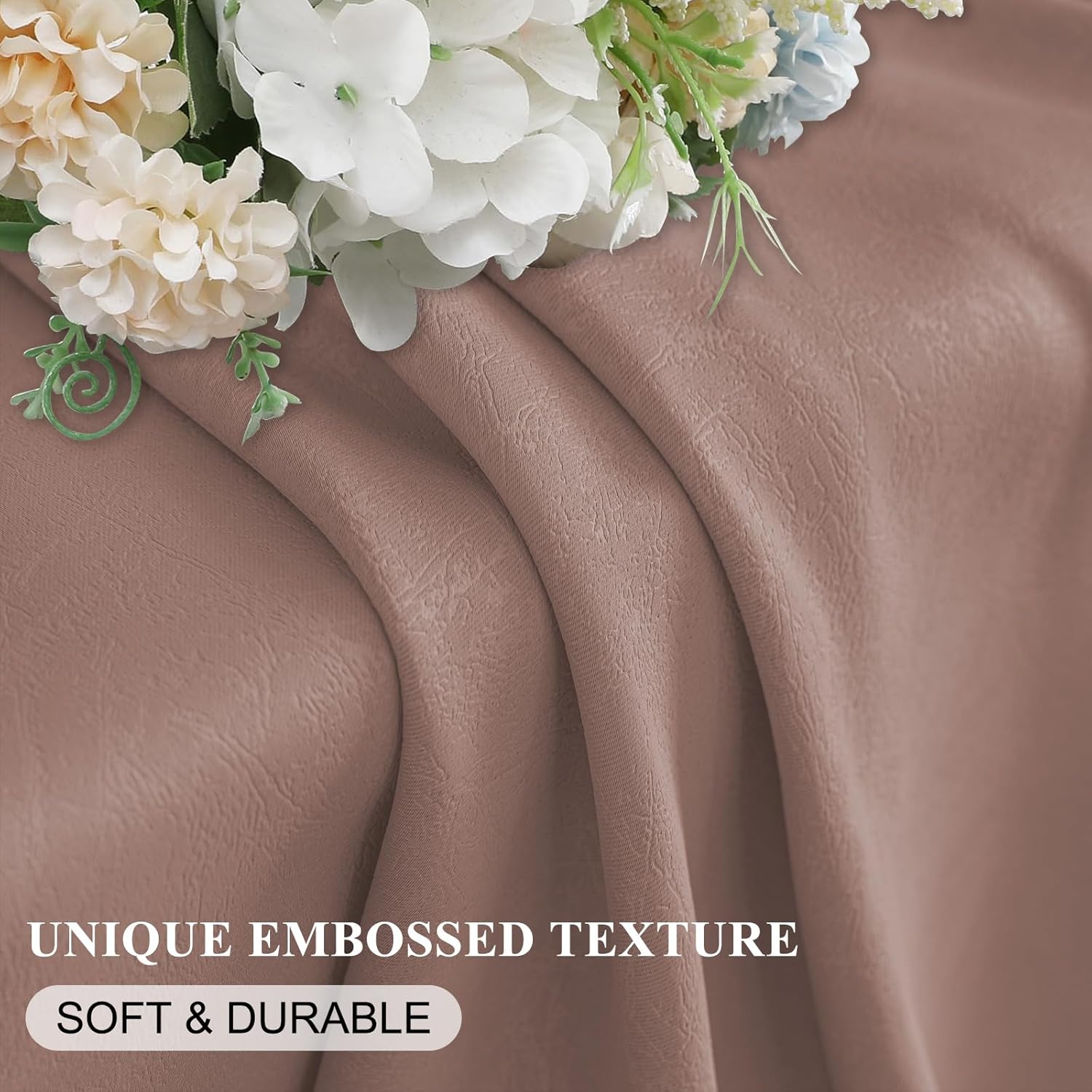 Thumbnail 1 de Ystyle Lot de 2 rideaux occultants 140x240 cm à œillets, anti-froid, anti-chaleur et anti-UV (rosa selvatica)