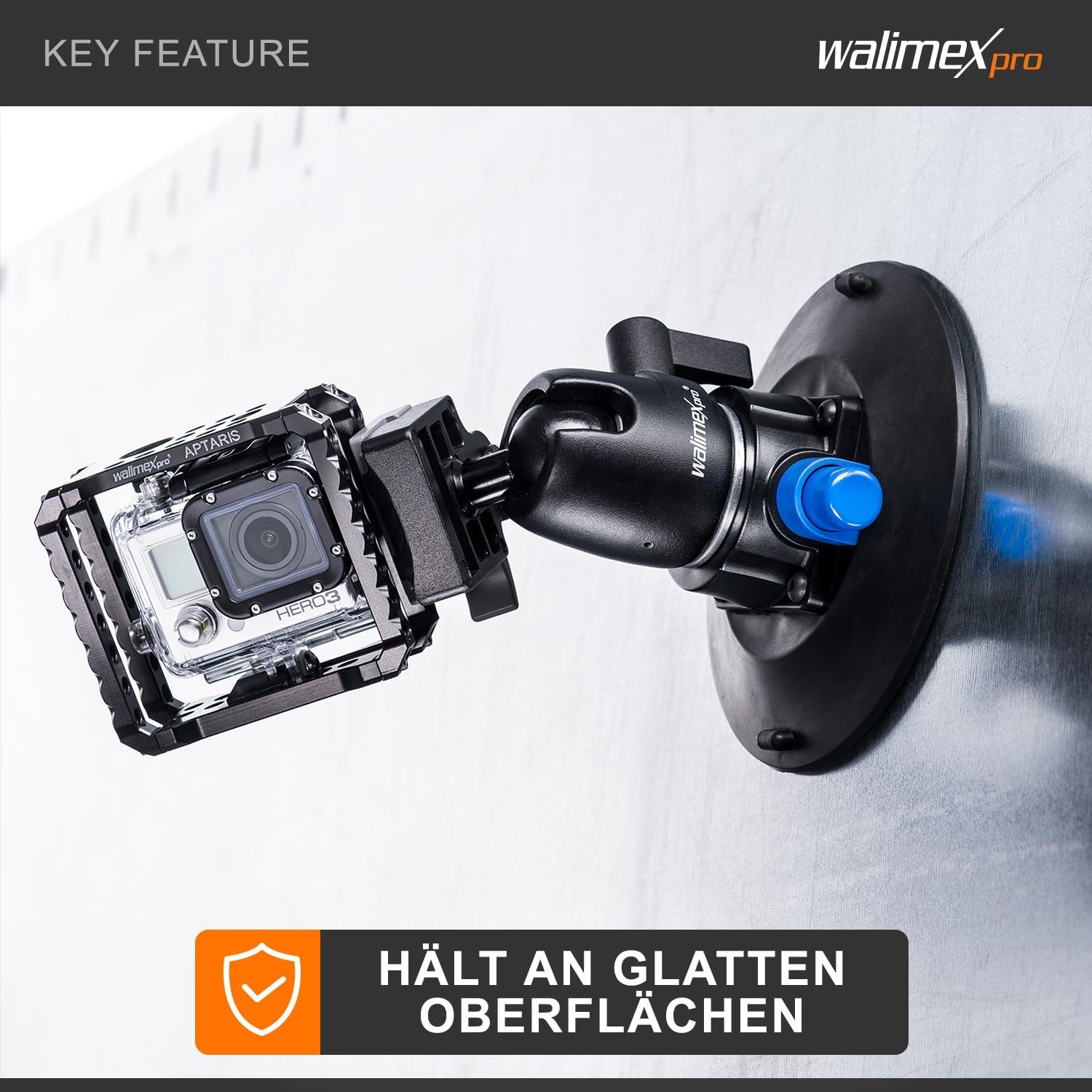 Thumbnail 4 de Walimex Pro Saugnapf-Stativ inkl. Kugelkopf für System- und DSLR-Kameras