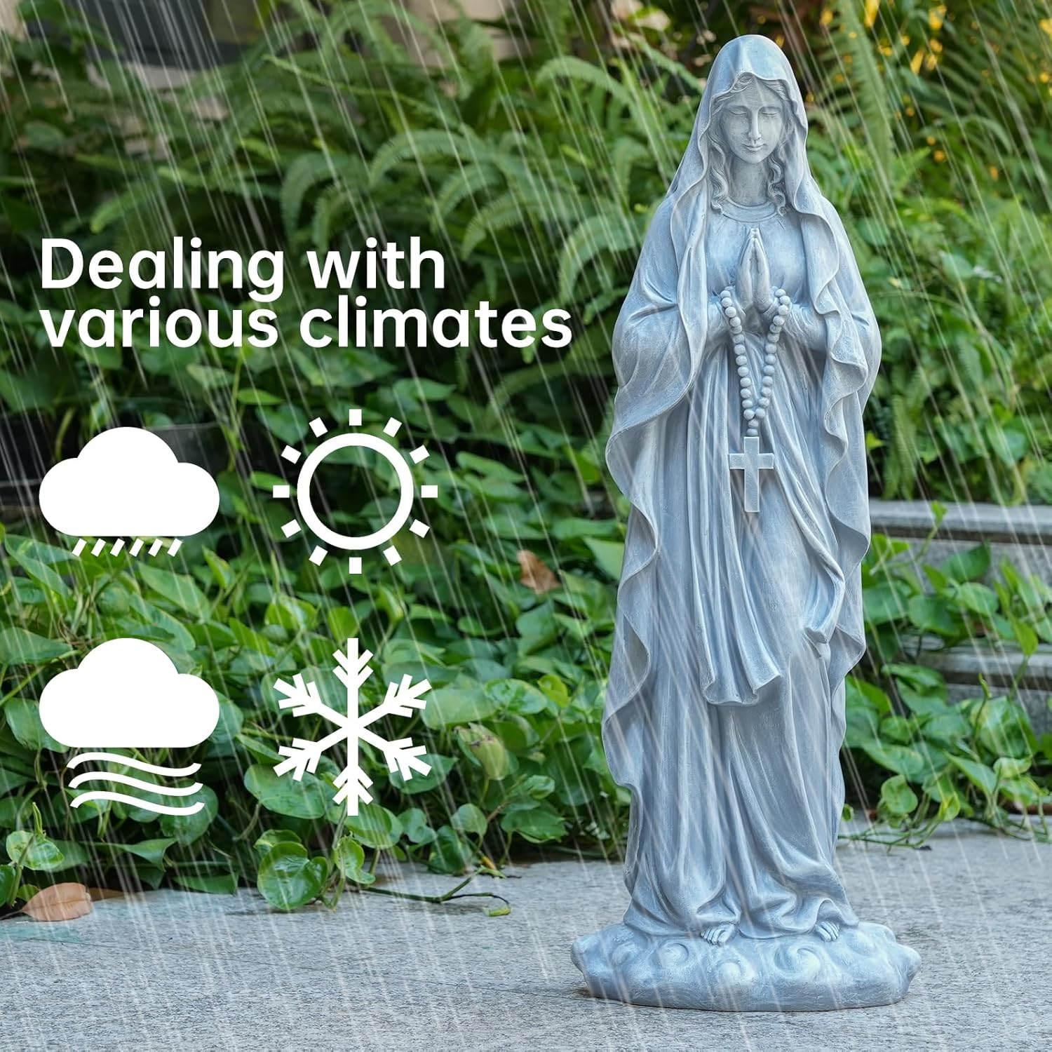 Thumbnail 2 de VChymm Virgin Mary Statue, 31.49 Inches