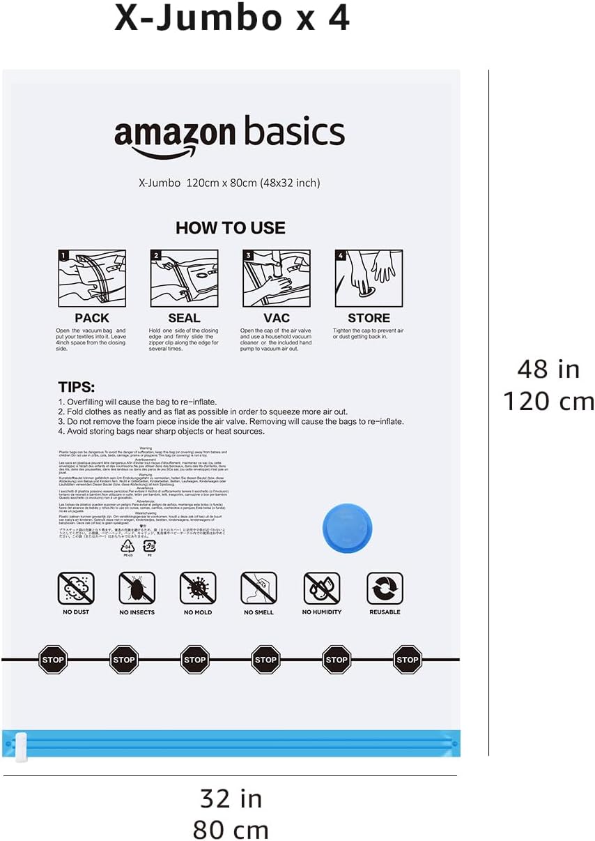 Thumbnail 5 de Amazon Basics Vacuum Compression Bags 48x32