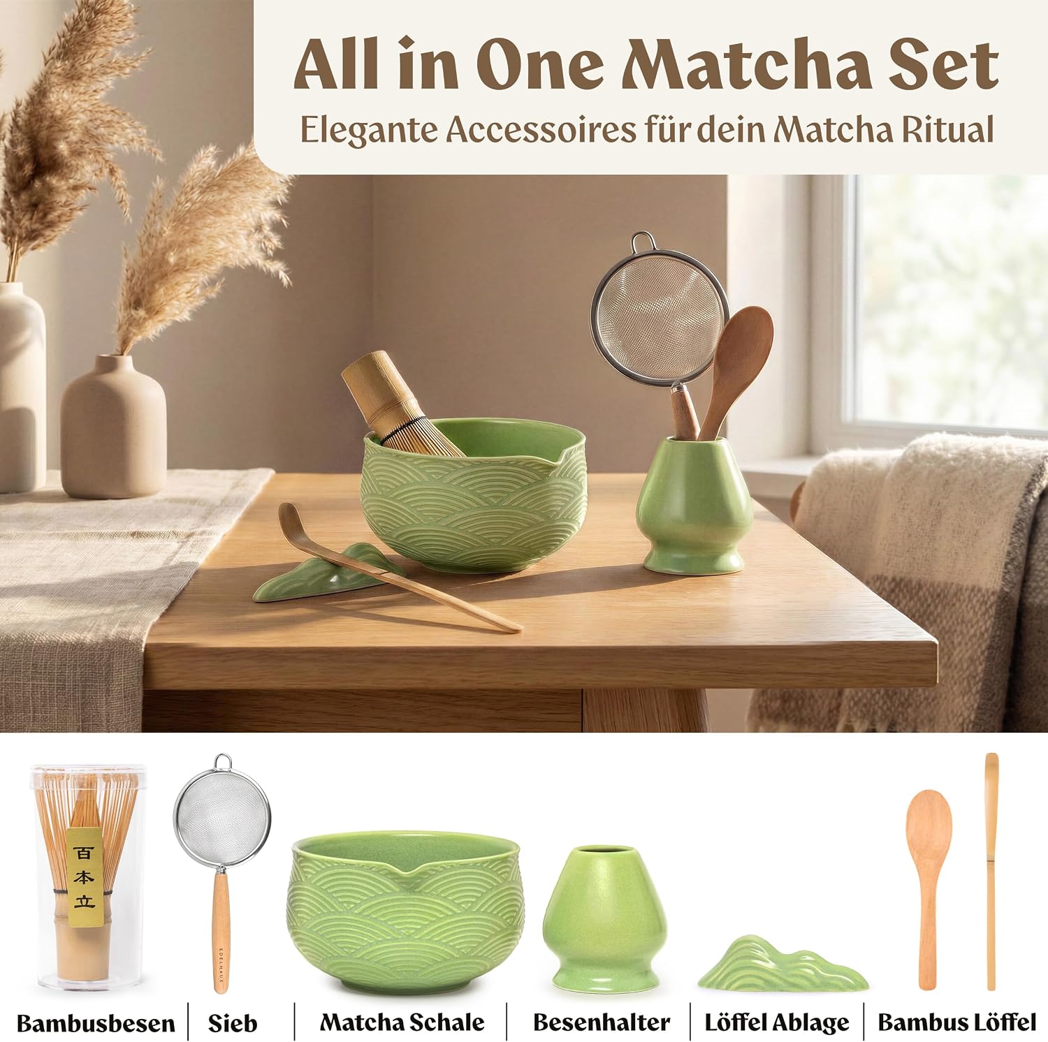 Thumbnail 6 de EDELHAUS Matcha Set 7-teilig für Zeremonie 🍵