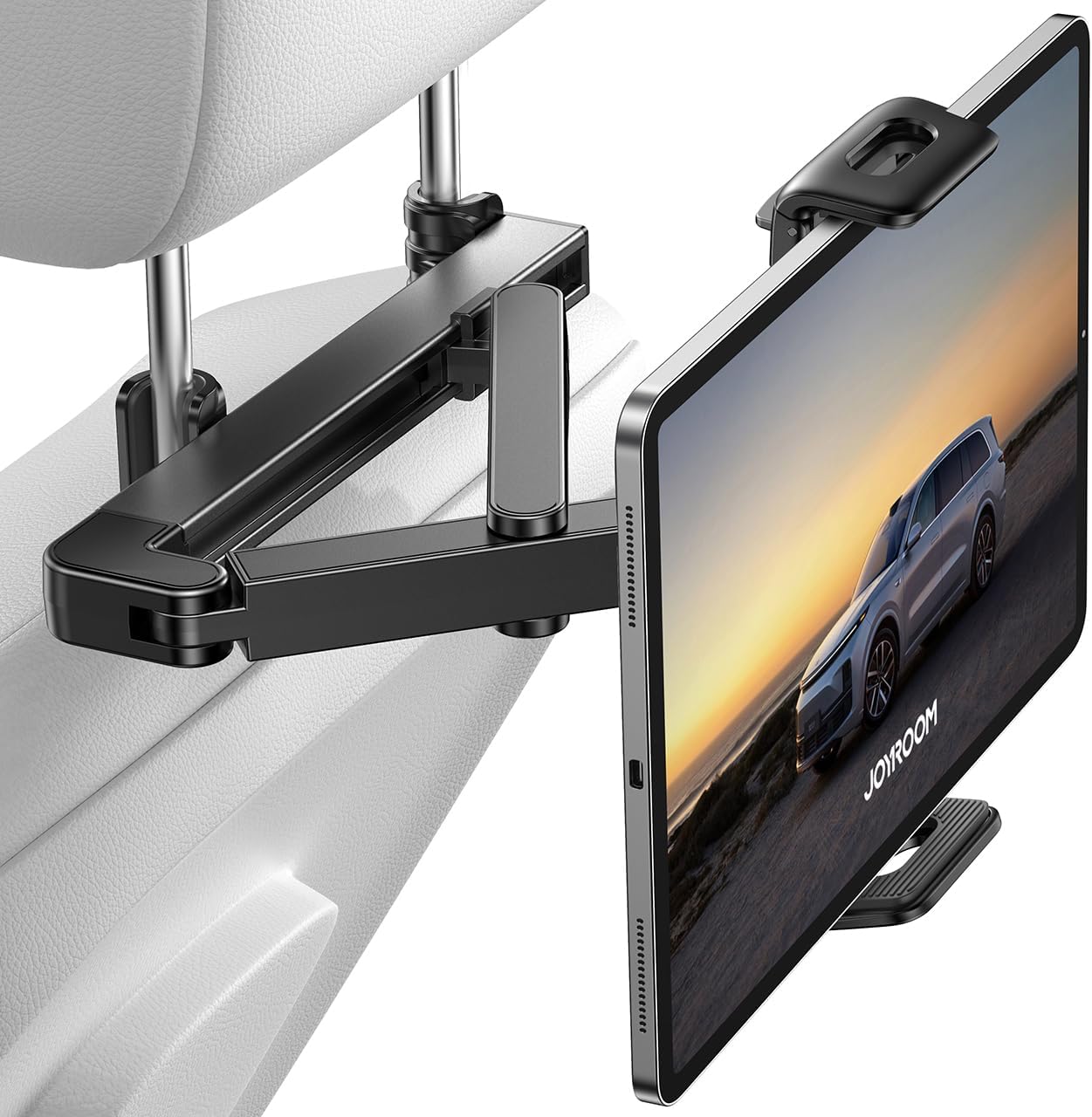 JOYROOM Support Tablette Voiture – Support iPad et Tablettes 4,7–12,9'' avec Bras Pliable et Stabilisation Triangulaire