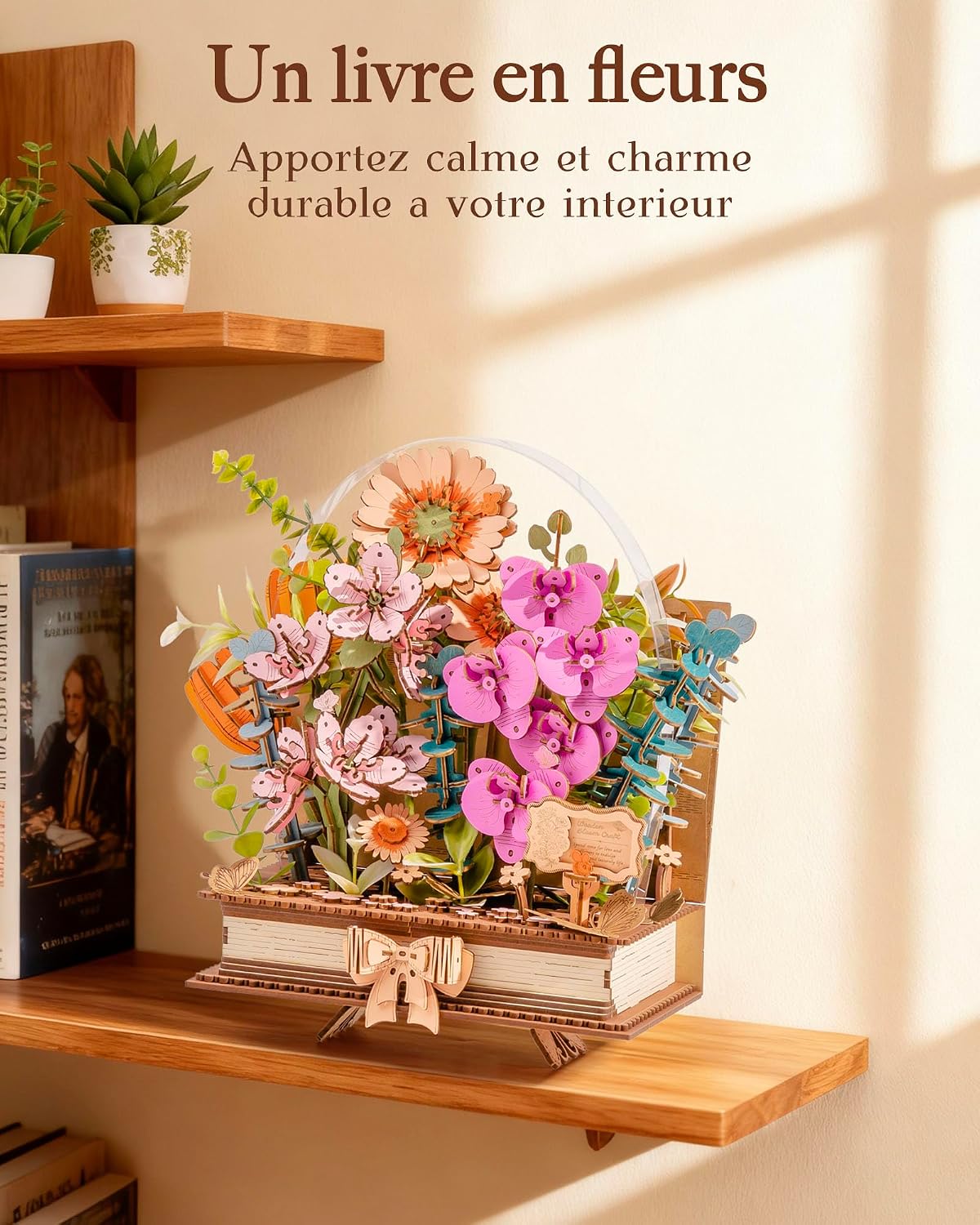 Thumbnail 5 de ROWOOD Puzzle de fleurs en bois 3D – Livre de floraison à monter soi-même