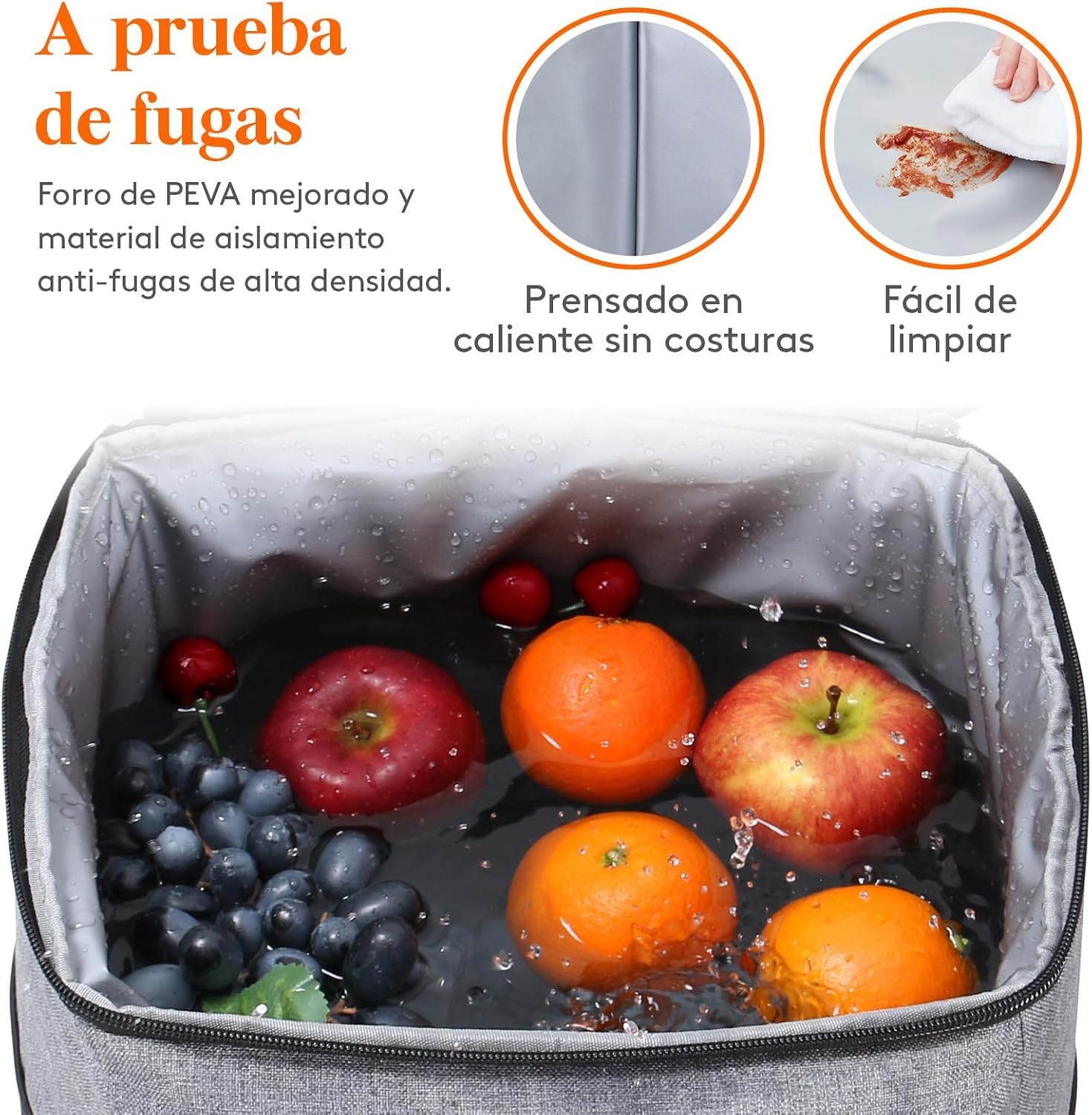 Thumbnail 3 de Lifewit Mochila Nevera 24L (hasta 30 latas) gris: térmica portátil para playa, picnic y trabajo