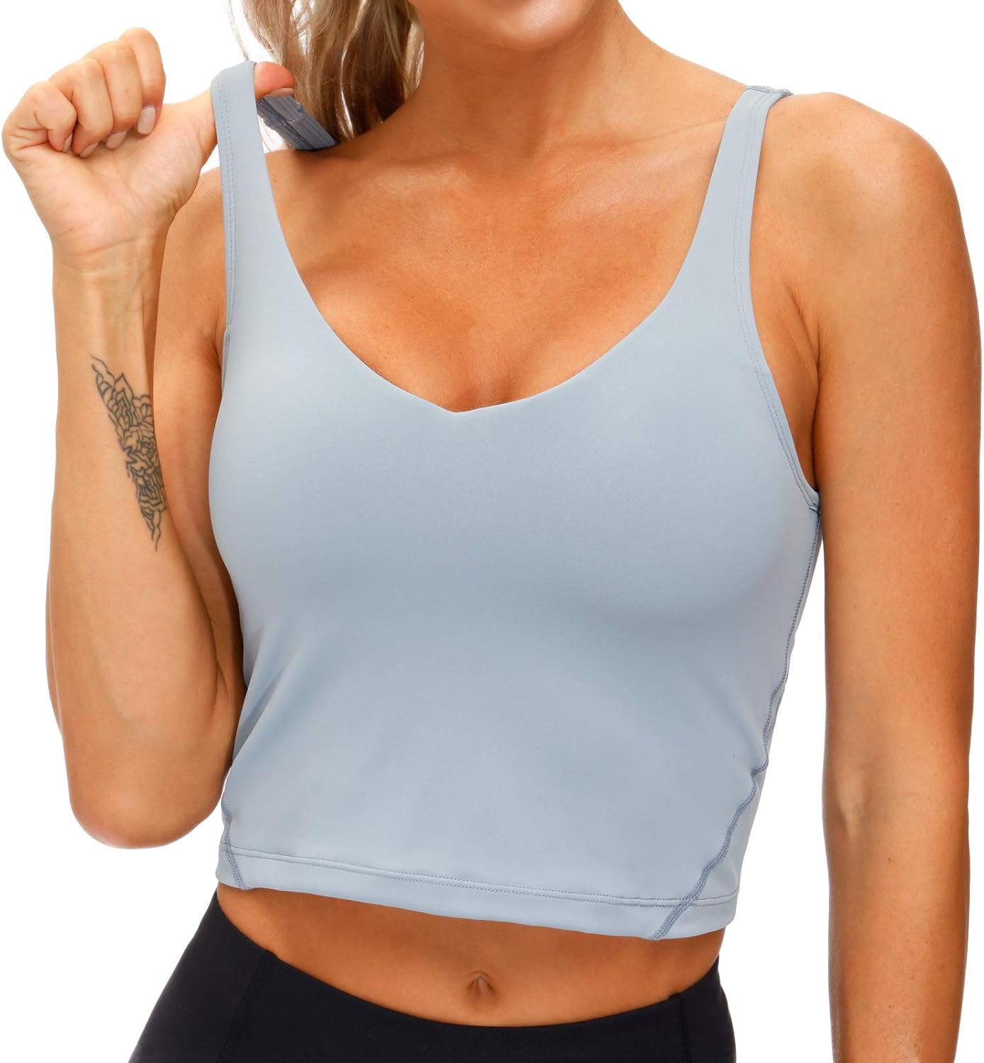 Detalle 2 de THE GYM PEOPLE Brassière de sport longue soutien moyen