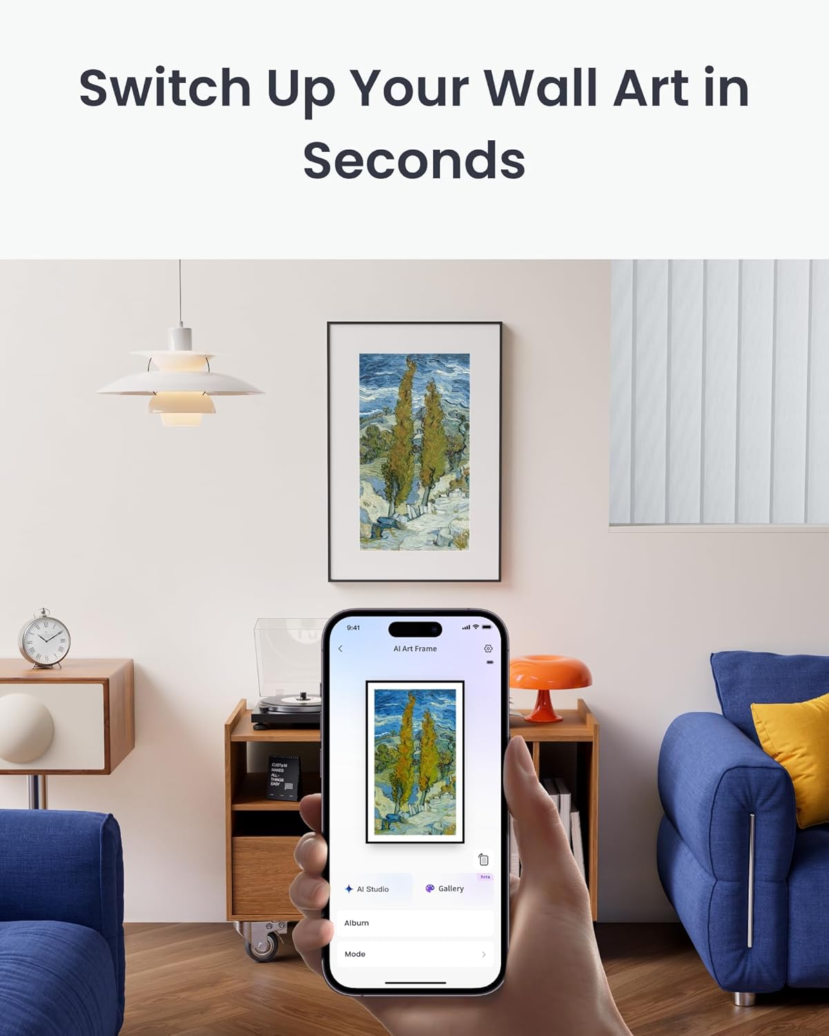 Thumbnail 4 de SwitchBot AI Art Frame 13.3" — Wireless Electronic Ink Photo Frame with AI Art