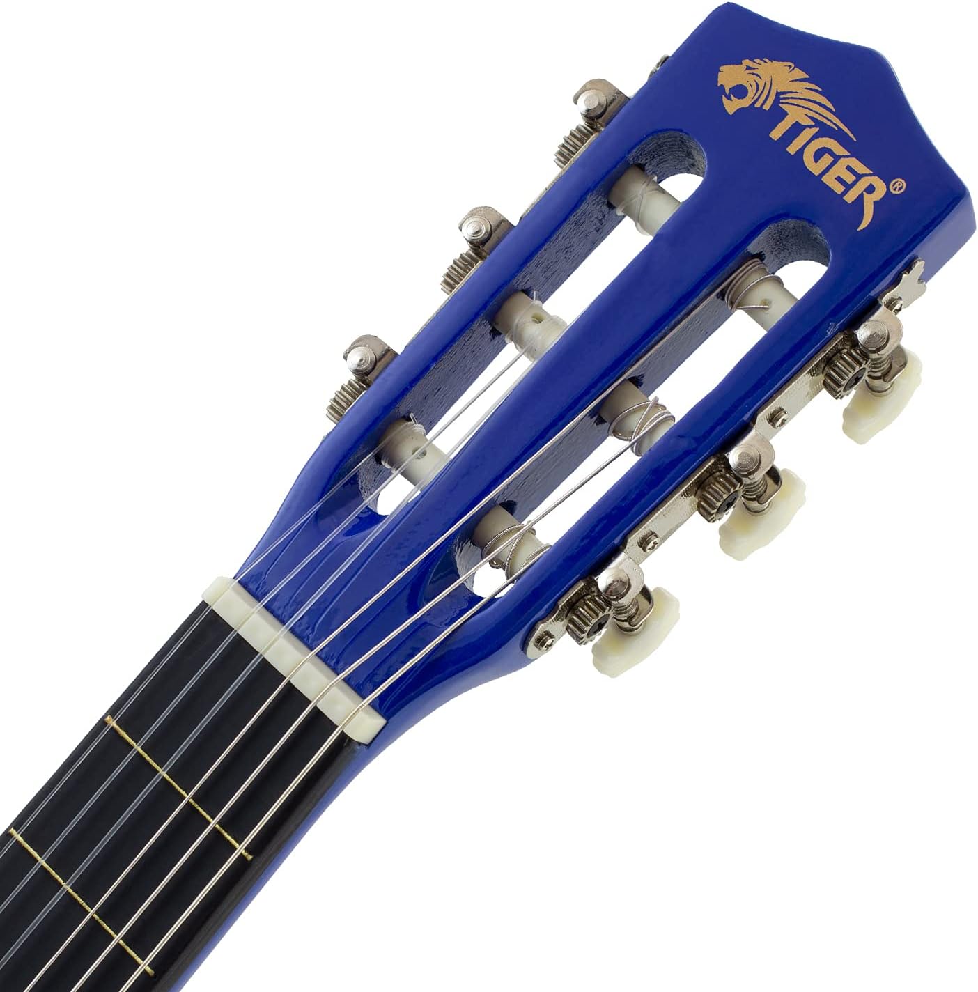 Detalle de Tiger CLG4-LH-BL klassieke 3/4-linkshandige kindergitaar, blauw