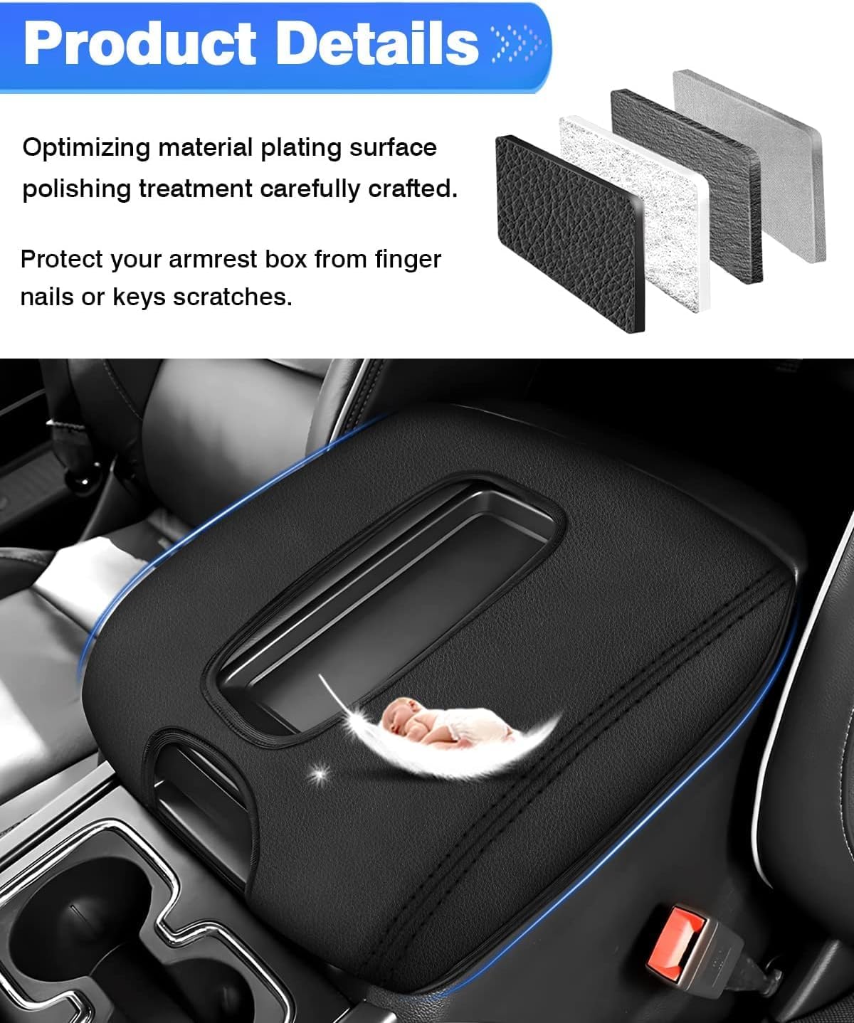 Thumbnail 3 de Autorder Center Console Cover for 2014-2018 Chevy Silverado / GMC Sierra (Bucket Seat Console) – Armrest Protector