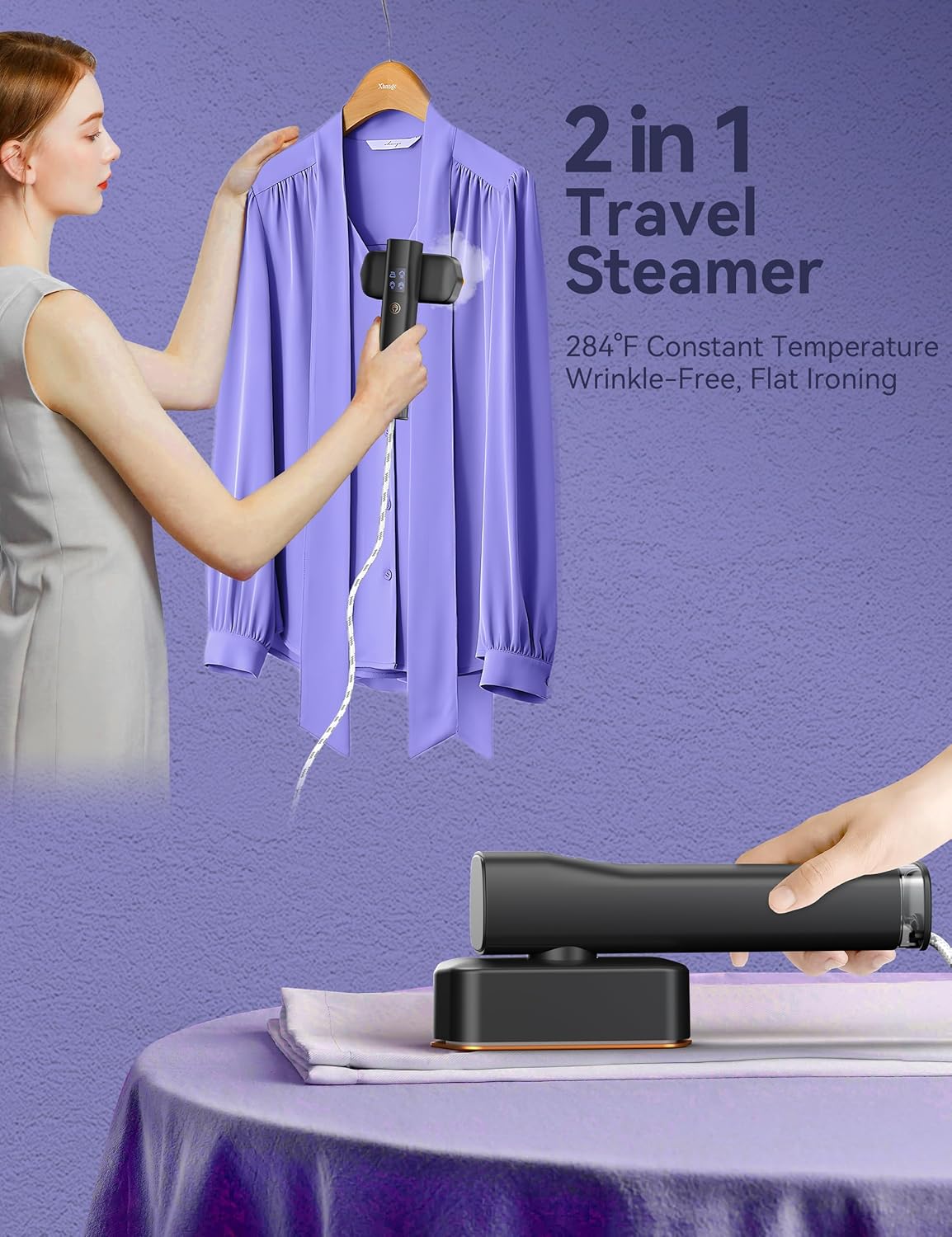 Thumbnail 3 de Sundu Clothes Steamer: Portable 2-in-1 Travel Iron with LED Display