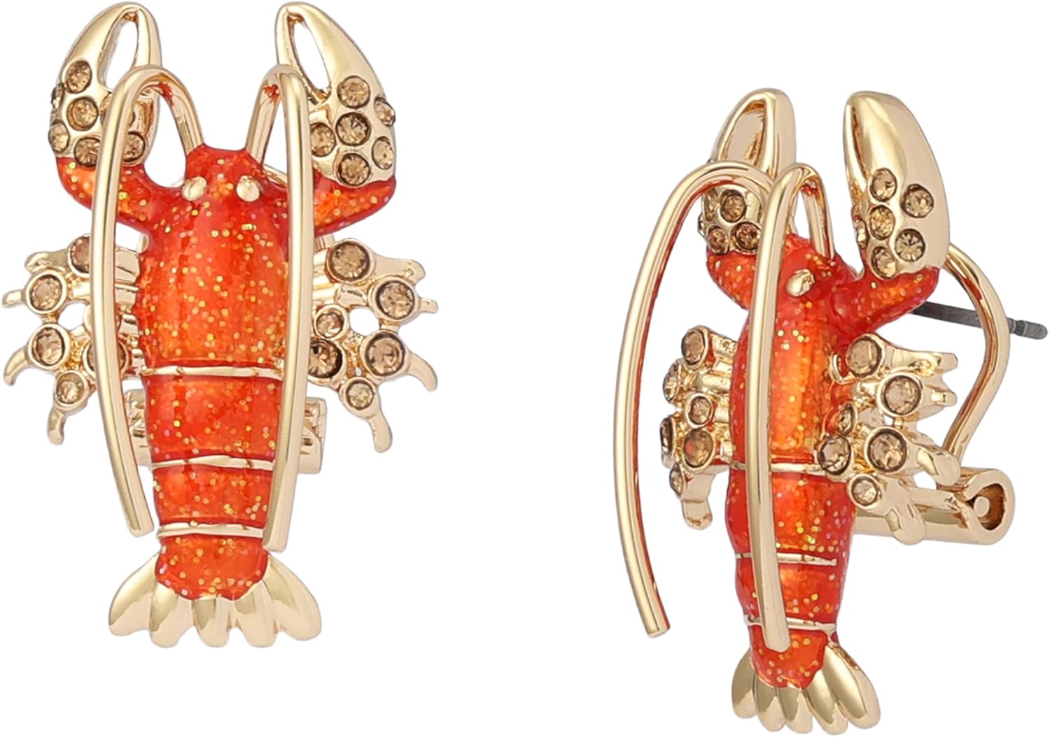 Detalle de Betsey Johnson Lobster Stud Earrings, 1