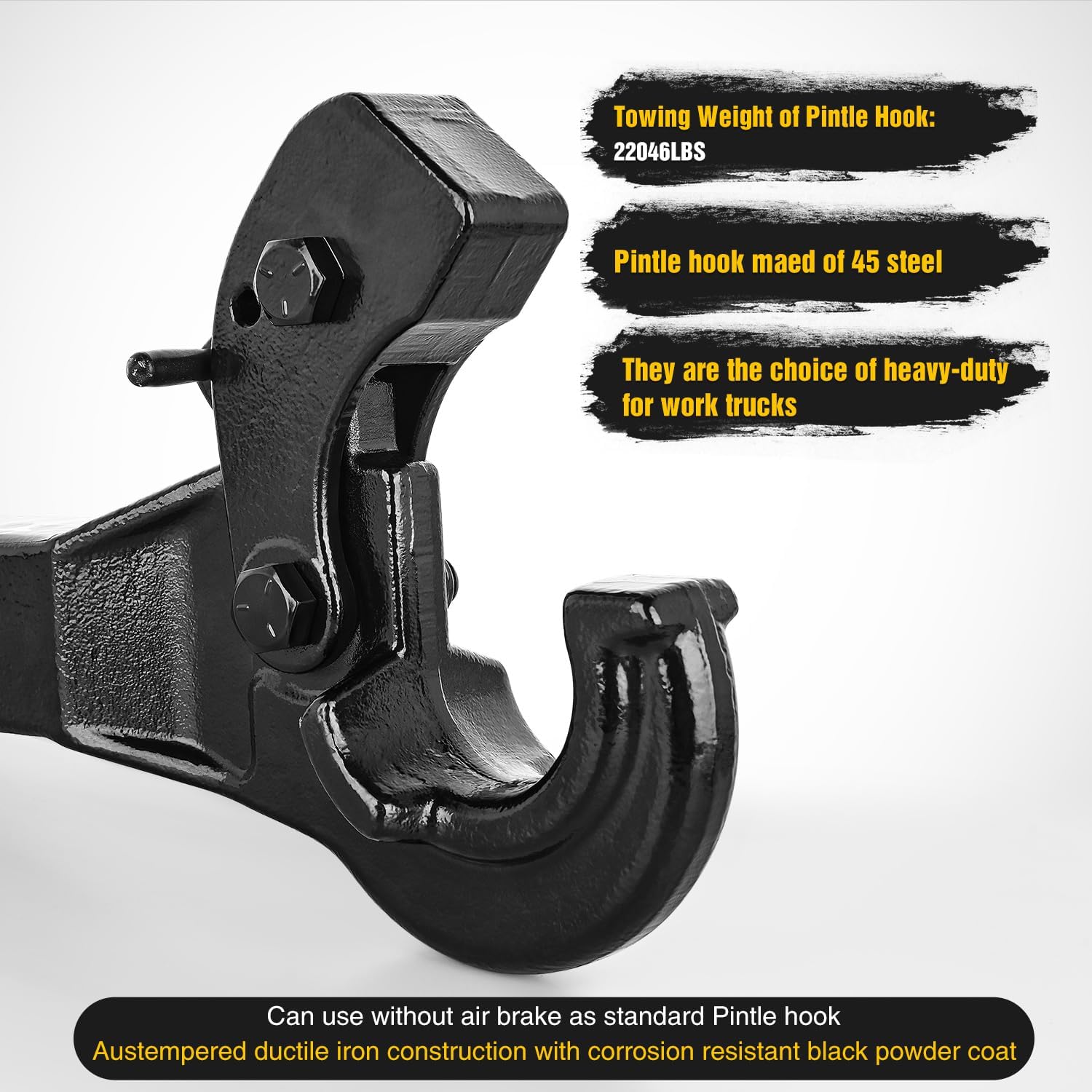 Thumbnail 2 de Nilight 10-Ton Pintle Hitch for 2-Inch Receiver: Heavy-Duty Military-Grade Utility