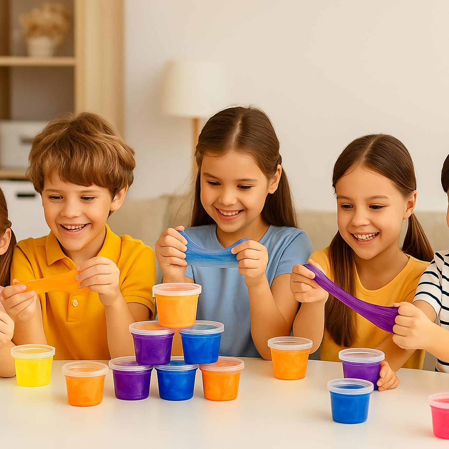 Thumbnail 1 de Galaxy Slime 24 Pack in Blue, Gold & Purple – non-sticky soft slime party favours for kids