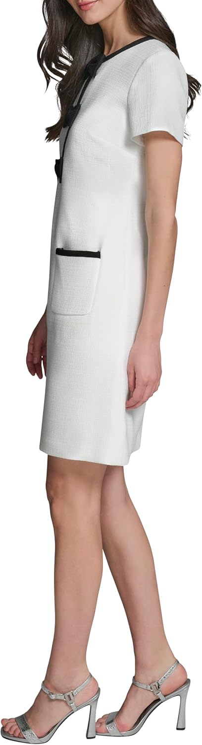 Detalle de Karl Lagerfeld faux tweed dress