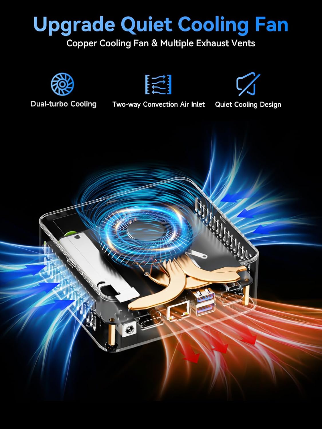 Thumbnail 6 de GMKtec i5-12450H Mini PC 4K triple display