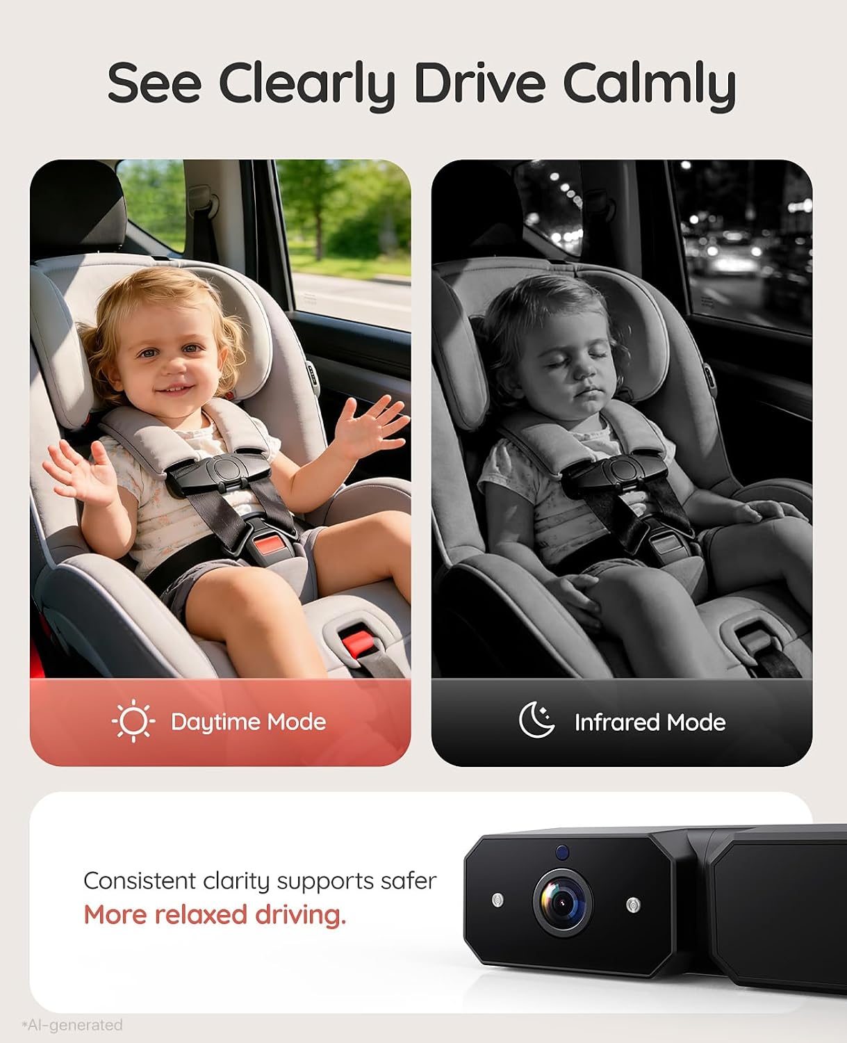 Detalle 1 de Babyvue Dual Baby Car Camera, 5.2-Inch Display