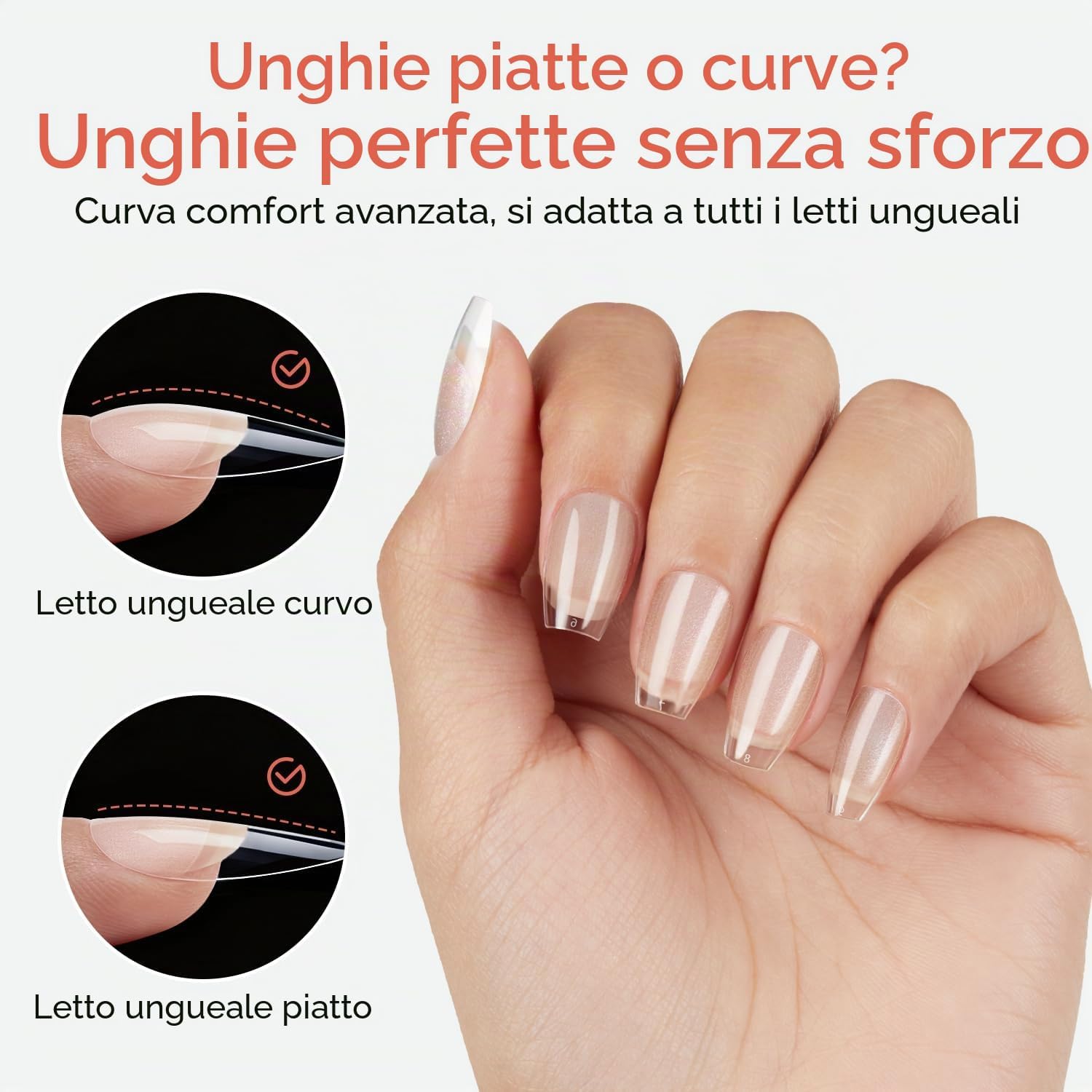 Thumbnail 2 de Modelones 360 pezzi Unghie Finte con 15 Misure in Gel – Copertura Completa, Coffin corta XS, Semi Matte