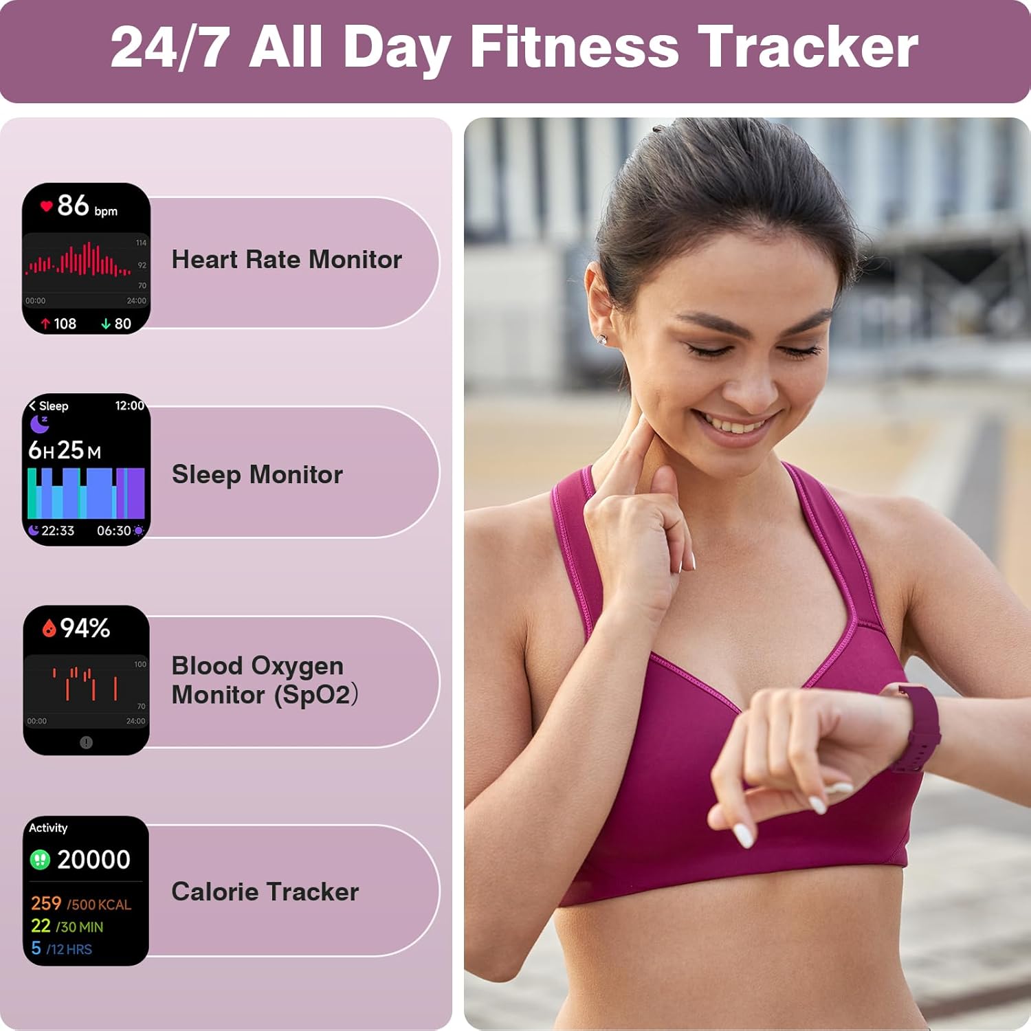 Detalle 2 de Alexa Built-in 1.8" HD Ladies Smartwatch with SpO2