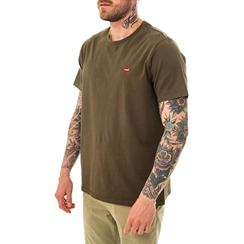 Detalle 2 de Levi's Ss Original Housemark Tee T-Shirt Homme – Olive Night (Taille S)