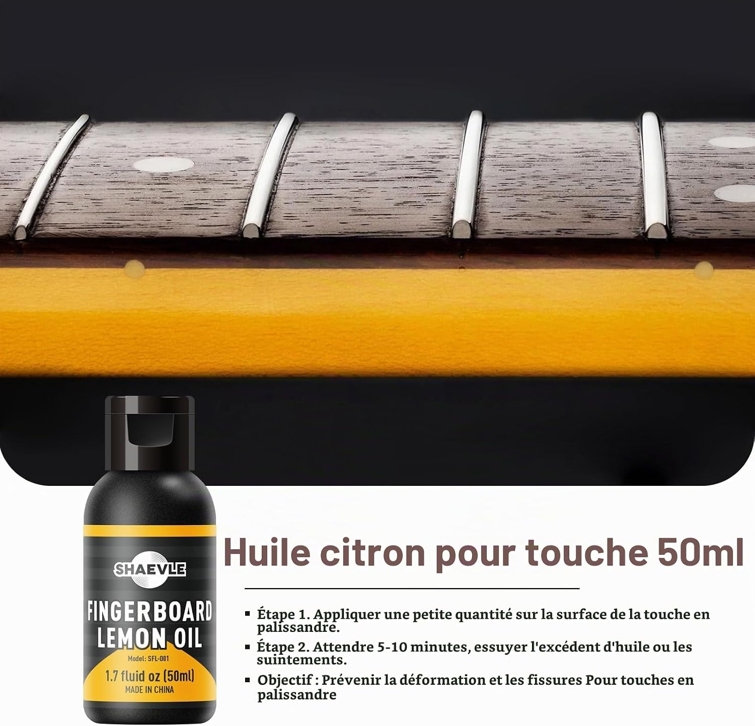 Detalle 2 de Guitar Cleaning Kit PRO - 1 gitaarreinigingsset met fretpolish en citroenolie