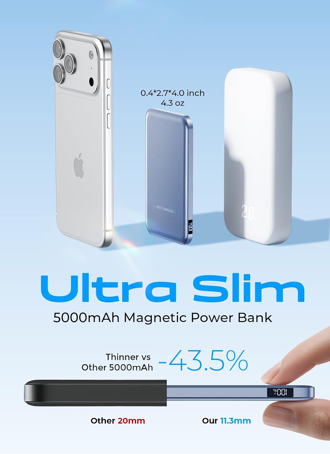 Detalle de Aobbow Magnetic Power Bank 5000mAh