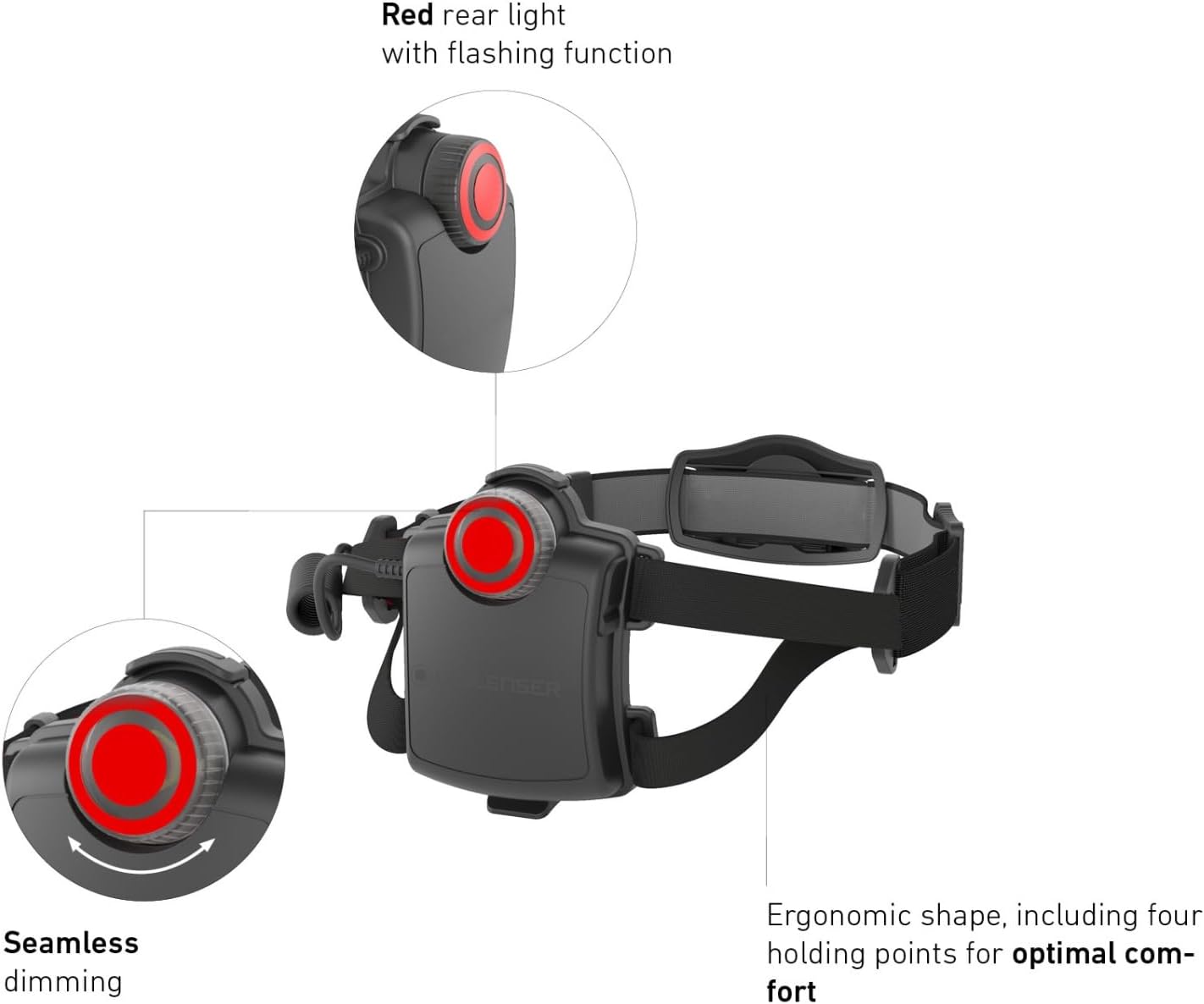 Thumbnail 2 de Ledlenser H7R.2 – Frontale LED ricaricabile con doppia alimentazione e regolazione continua della luce