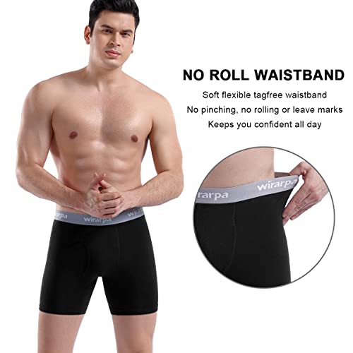 Thumbnail 3 de wirarpa Calzoncillos Hombre Boxer Algodón con Abertura — Pack 4, Negro, Talla XL