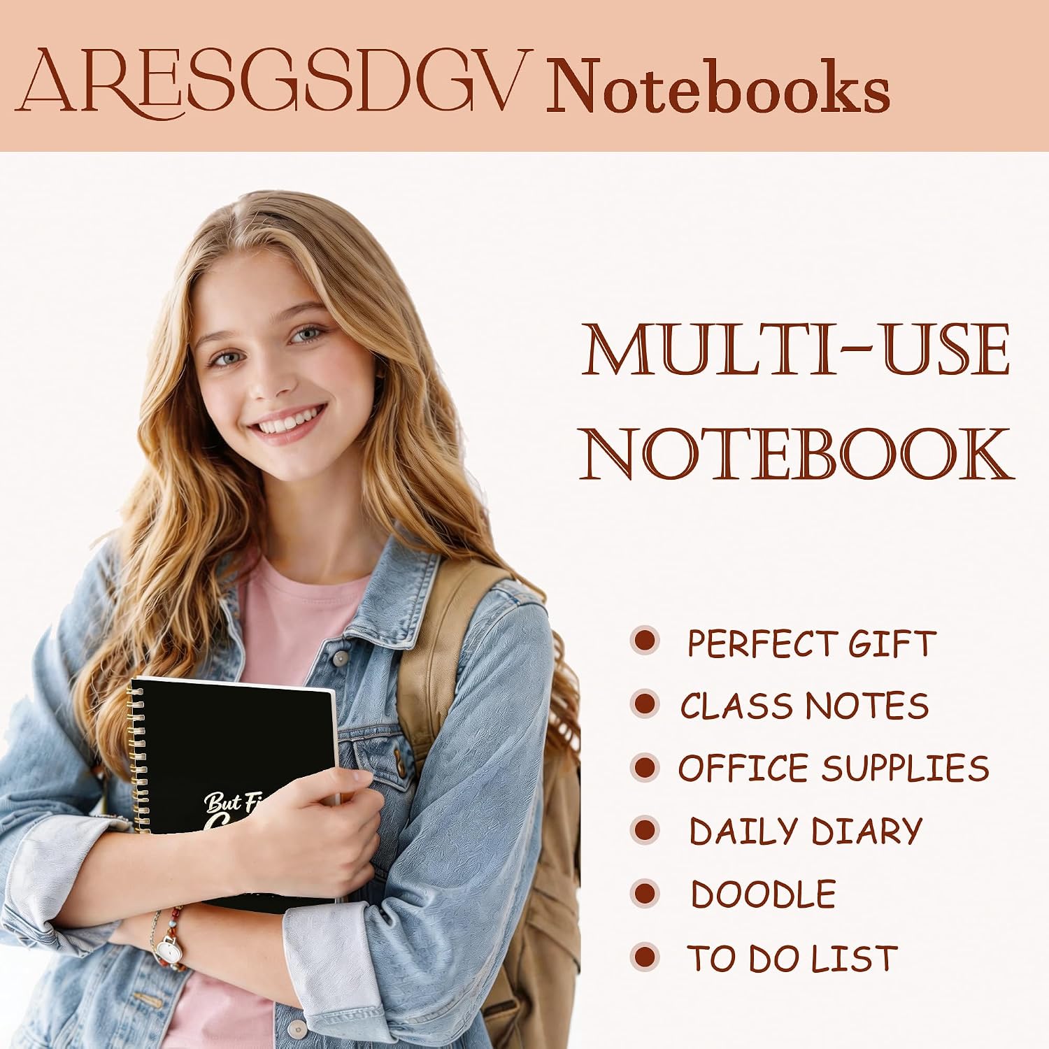Detalle de ARESGSDGV Funny Sloth Coffee Notebook, 160 Pages, Hardcover, 5.5 x 8.3 in