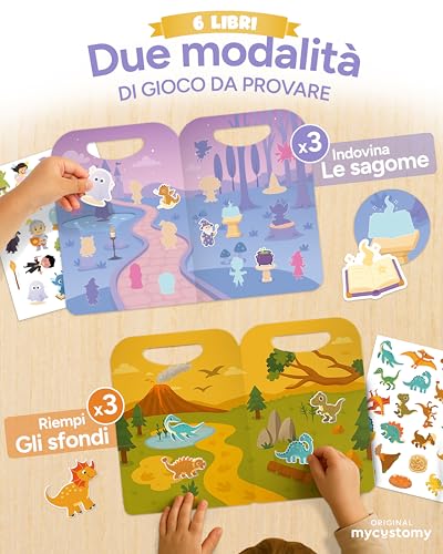 Detalle 2 de mycustomy libri di adesivi riutilizzabili 120 adesivi