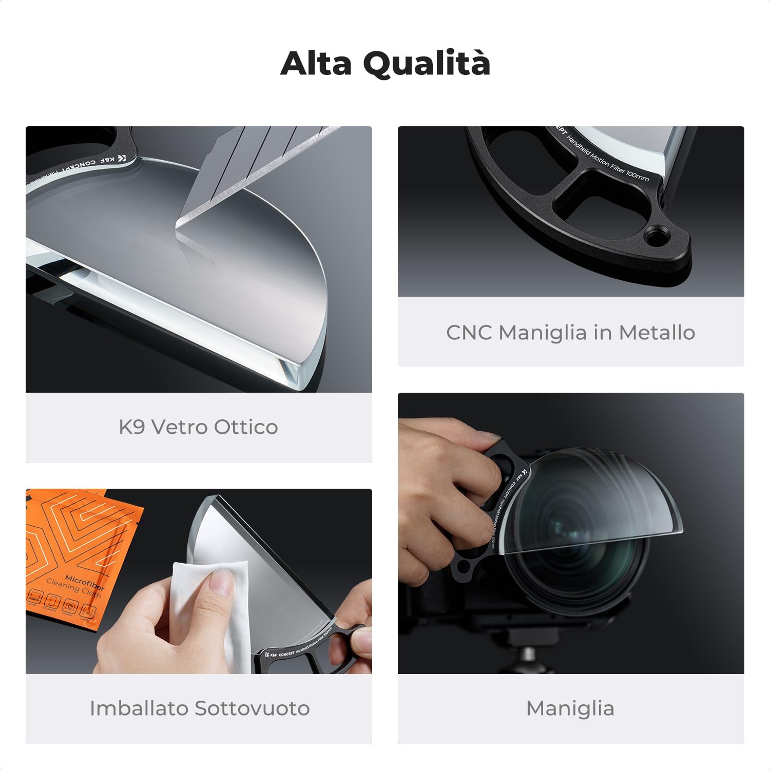 Thumbnail 5 de K&F CONCEPT Nano-Bacis 100 mm Filtro manuale a prisma lineare (effetti in vetro ottico K9) con 3 panni di pulizia