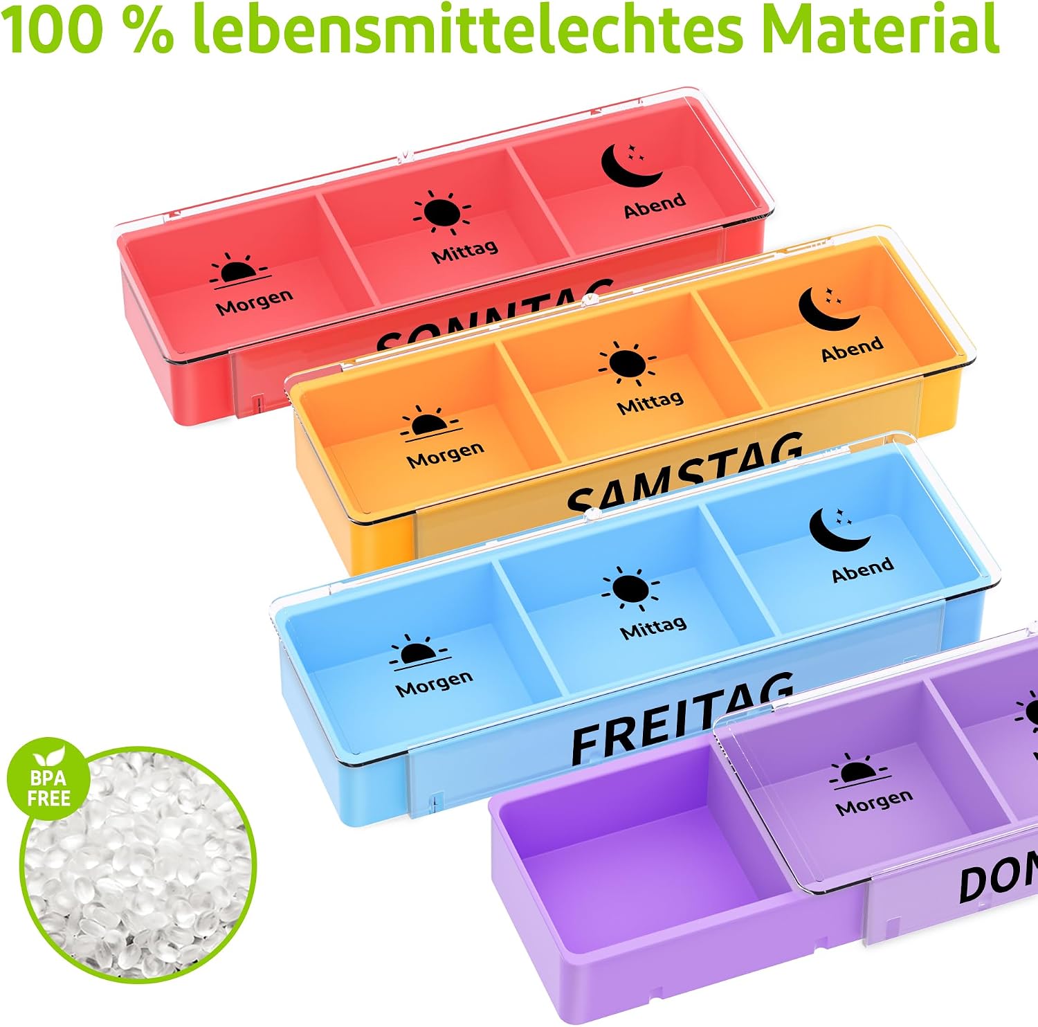 Thumbnail 4 de Opret 7‑Tage Pillenbox 3 Fächer