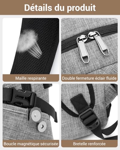 Thumbnail 6 de Kono Sac à Dos Antivol pour PC 15,6'': sécurité et confort au quotidien