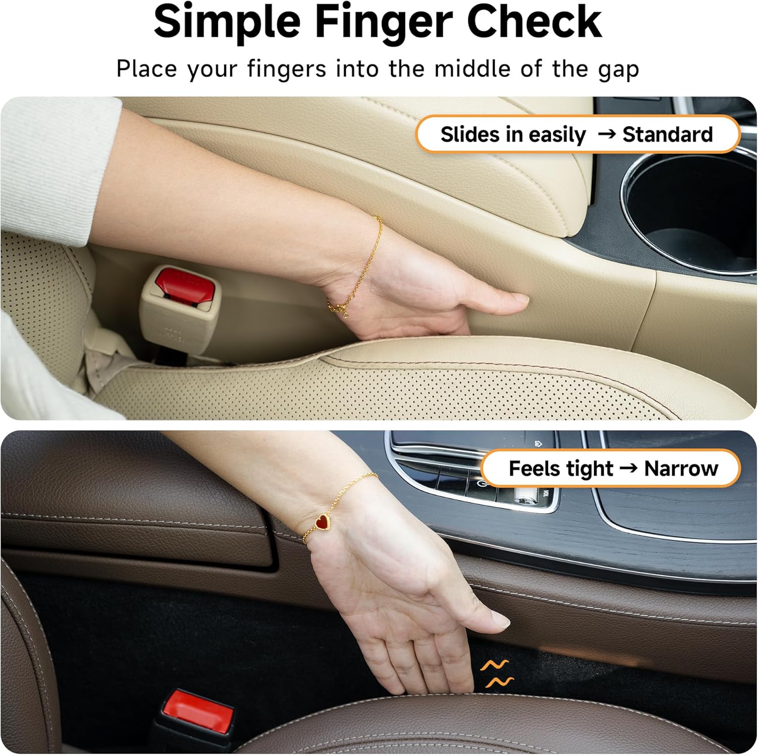 Thumbnail 4 de Givifive Car Seat Gap Filler Set of 2 with Organizer & Hook Function (Universal Fit)