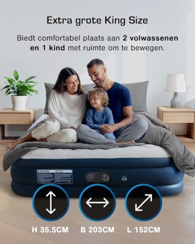 Thumbnail 4 de Active Era Matelas Gonflable 2 Personnes 152×203×35,5 cm — Confort Max, Pompe Électrique Intégrée