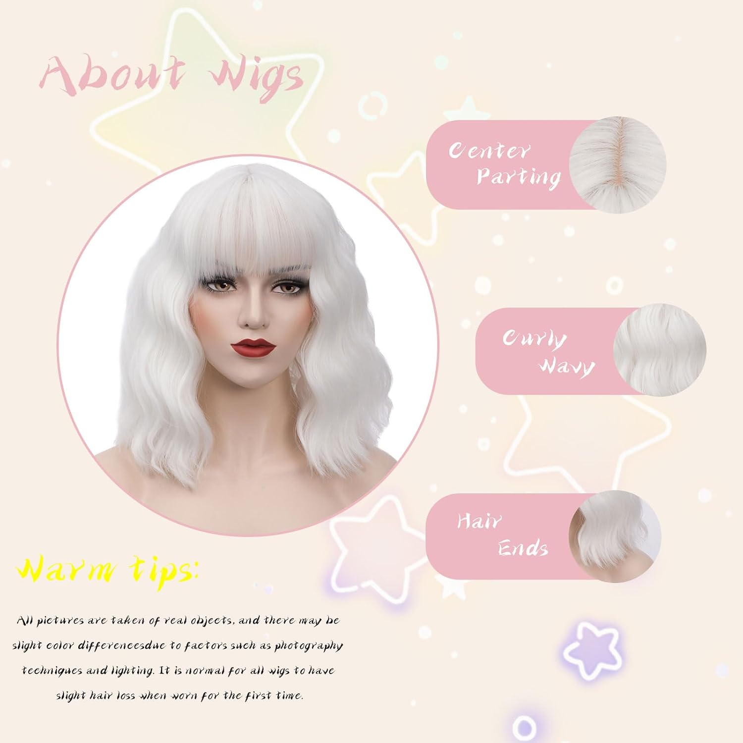Detalle 2 de Short Curly Wig 14-Inch