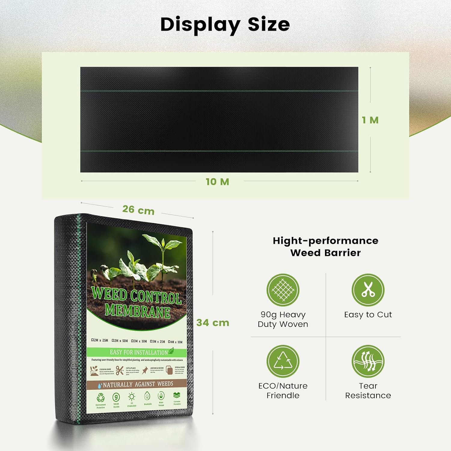 Thumbnail 1 de Heavy Duty Weed Control Membrane 3Mx10M for Gardens