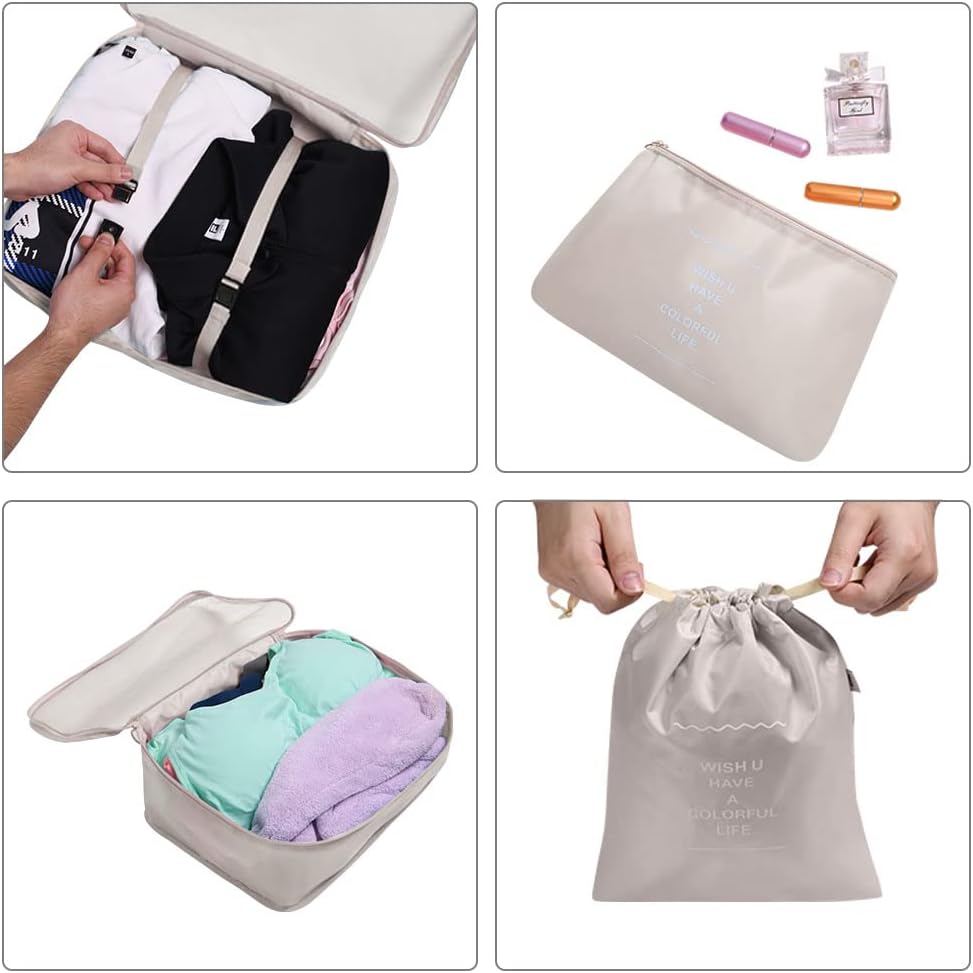 Thumbnail 2 de OSDUE P-LHYYBE20220824-FBA kofferorganizerset, 6-delig, nylon, beige
