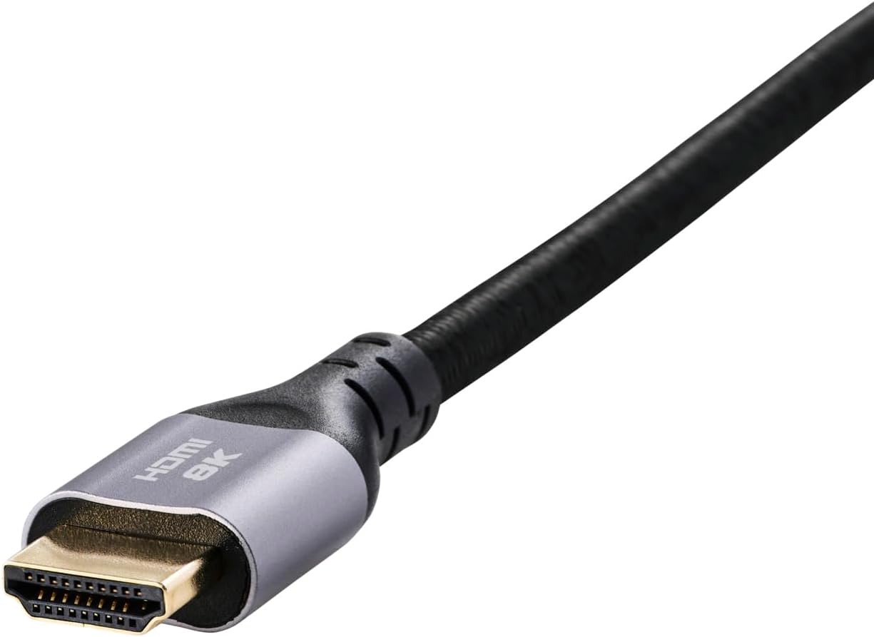 Detalle de エレコム ECDH-HD21E20SBK HDMIケーブル 2m・8K/60Hz対応、ナイロンメッシュ・アルミコネクター