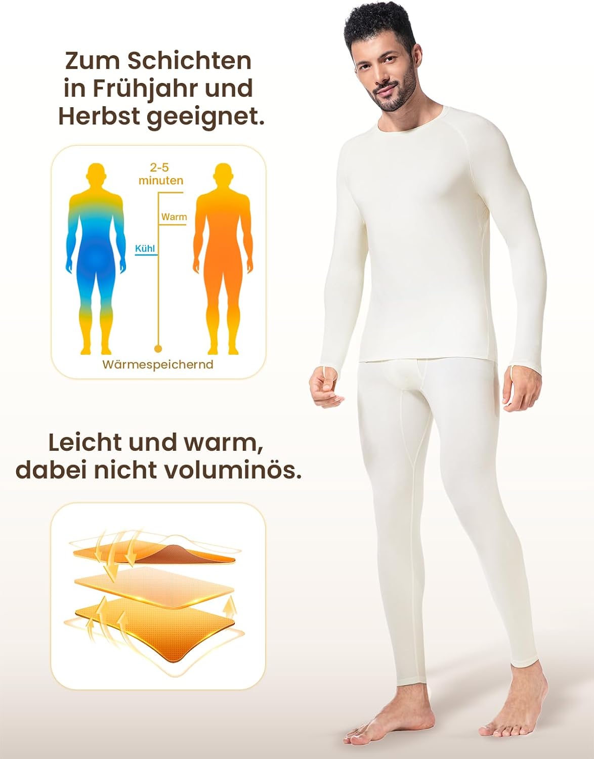Detalle 2 de gagli Baselayer Thermounterwäsche Set Ultraweich