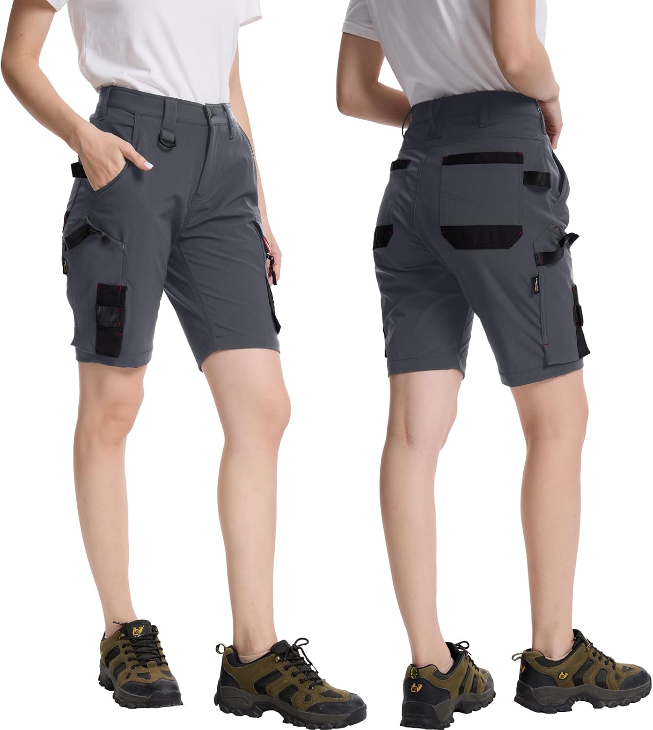 Thumbnail 1 de WORK IDEA Damen Slim-Fit Stretch Arbeitsshorts – Strapazierfähig, flexibel und praktisch