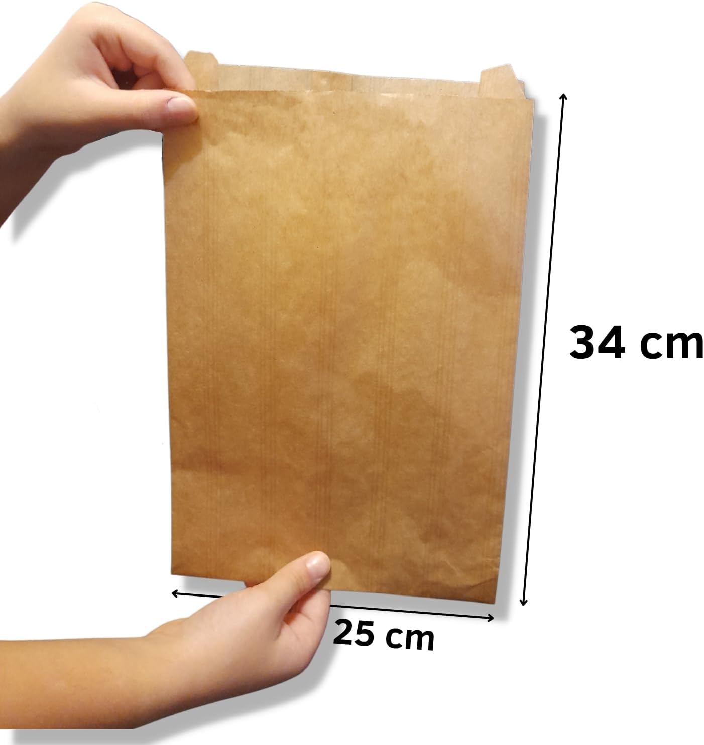 Detalle 2 de Grupo Darik kraft alimentacion kraftzakken 34 x 25 cm, 100 stuks