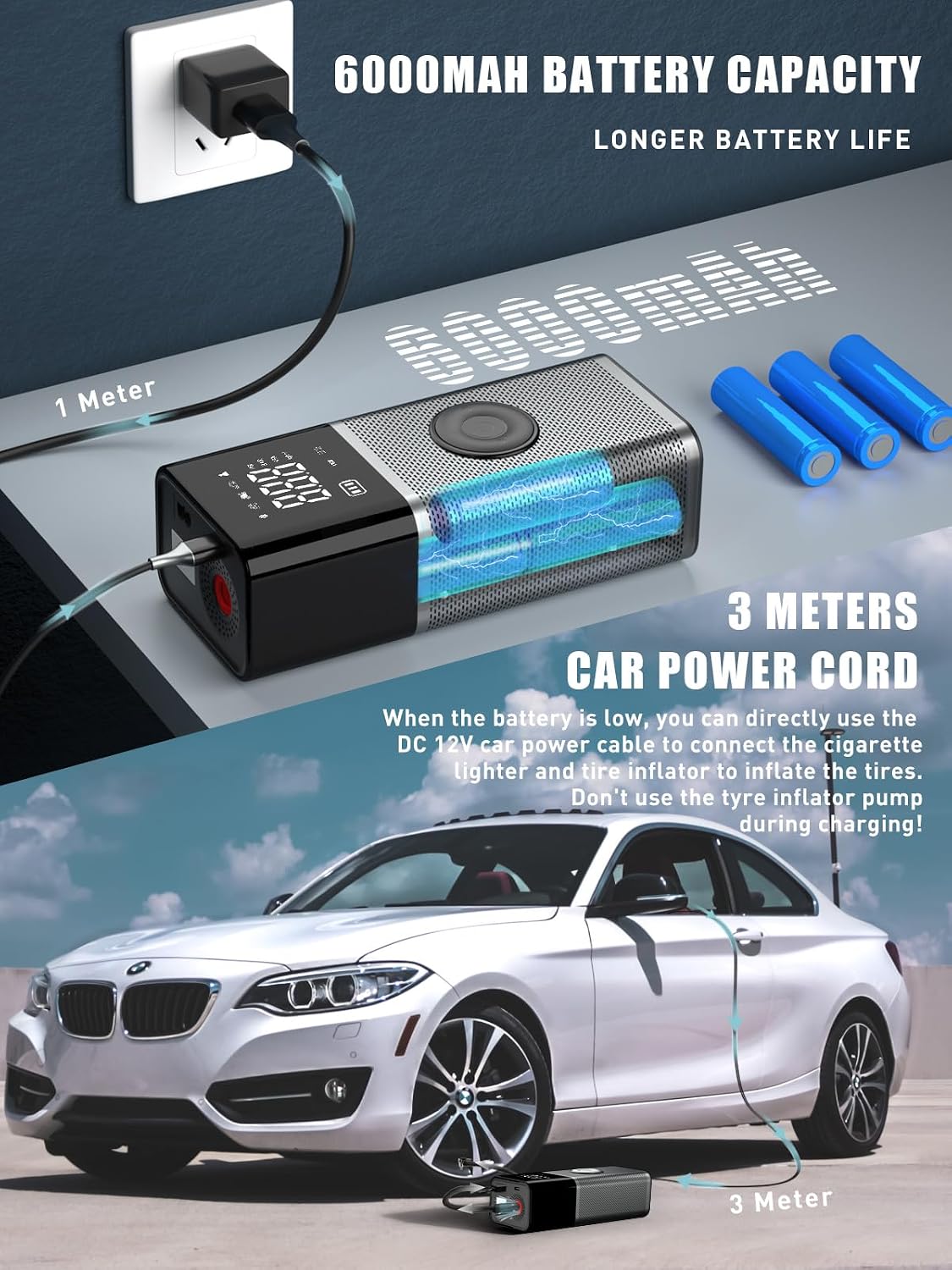 Thumbnail 5 de OneAmg Mini Compresor 6000mAh 150 PSI